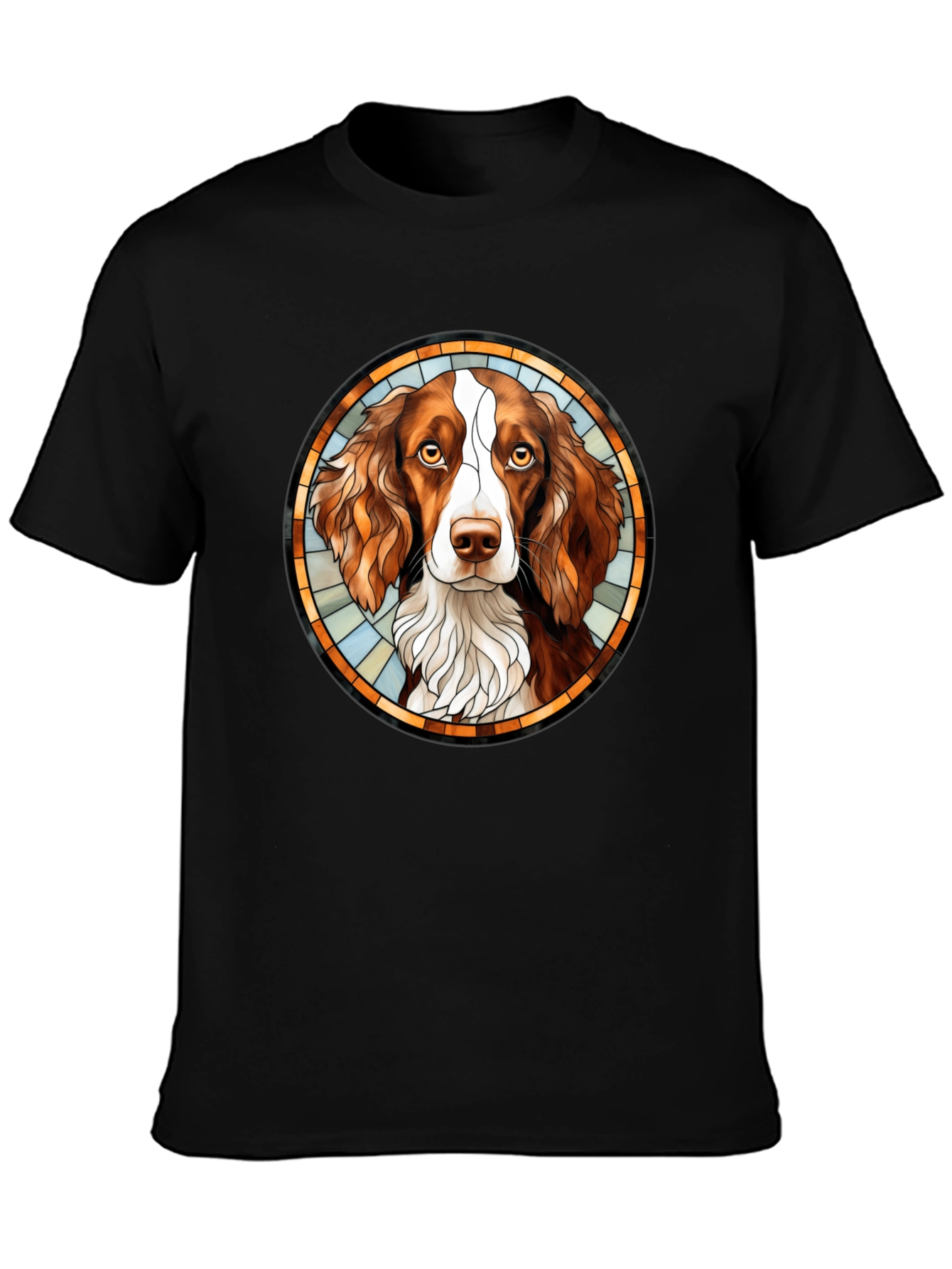Springer Spaniel Stained Glass Style T-Shirt