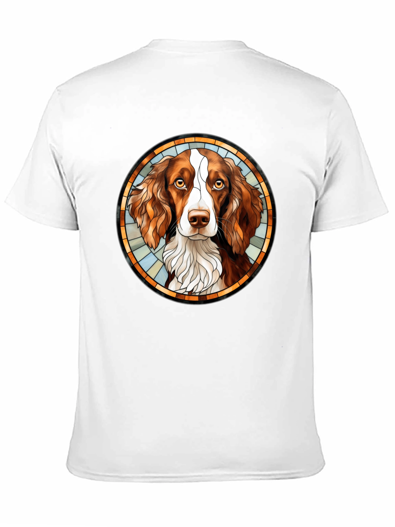 Springer Spaniel Stained Glass Style T-Shirt