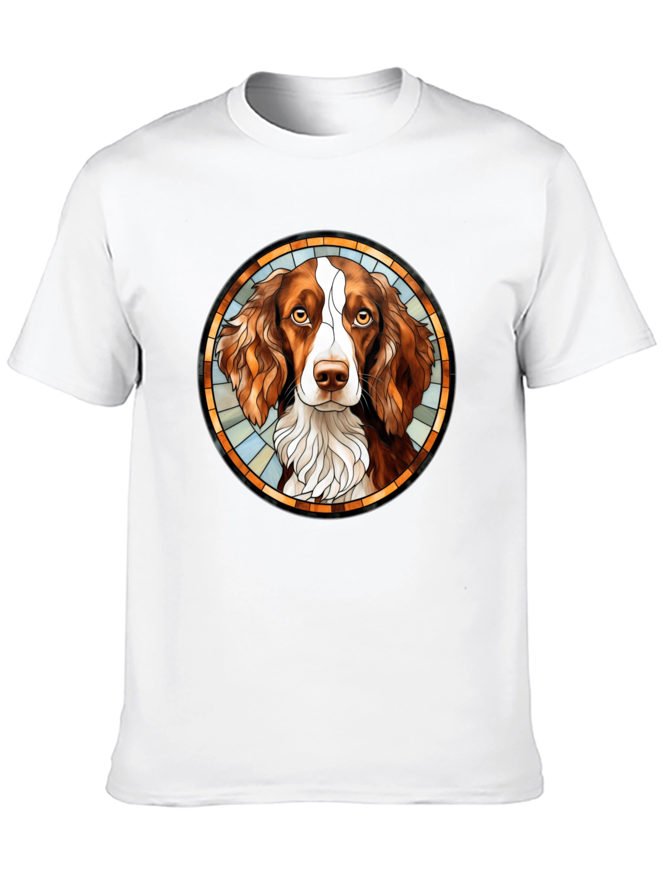Springer Spaniel Stained Glass Style T-Shirt