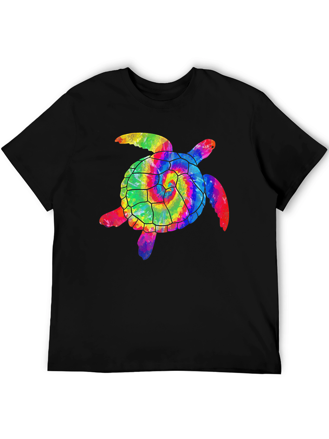 Tie Dye Turtle Graphic T-Shirt - Stylish Comfort