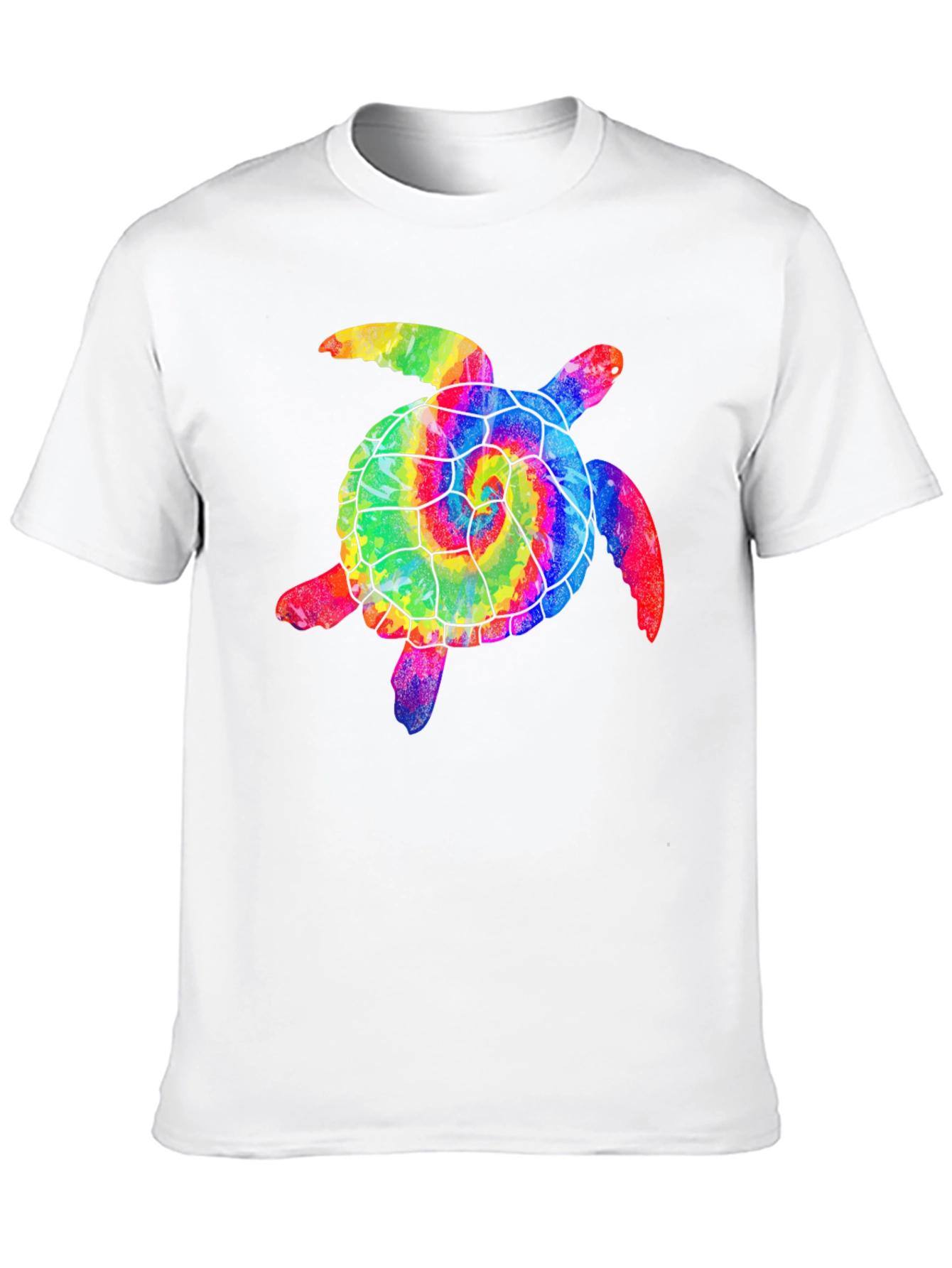 Tie Dye Turtle Graphic T-Shirt - Stylish Comfort