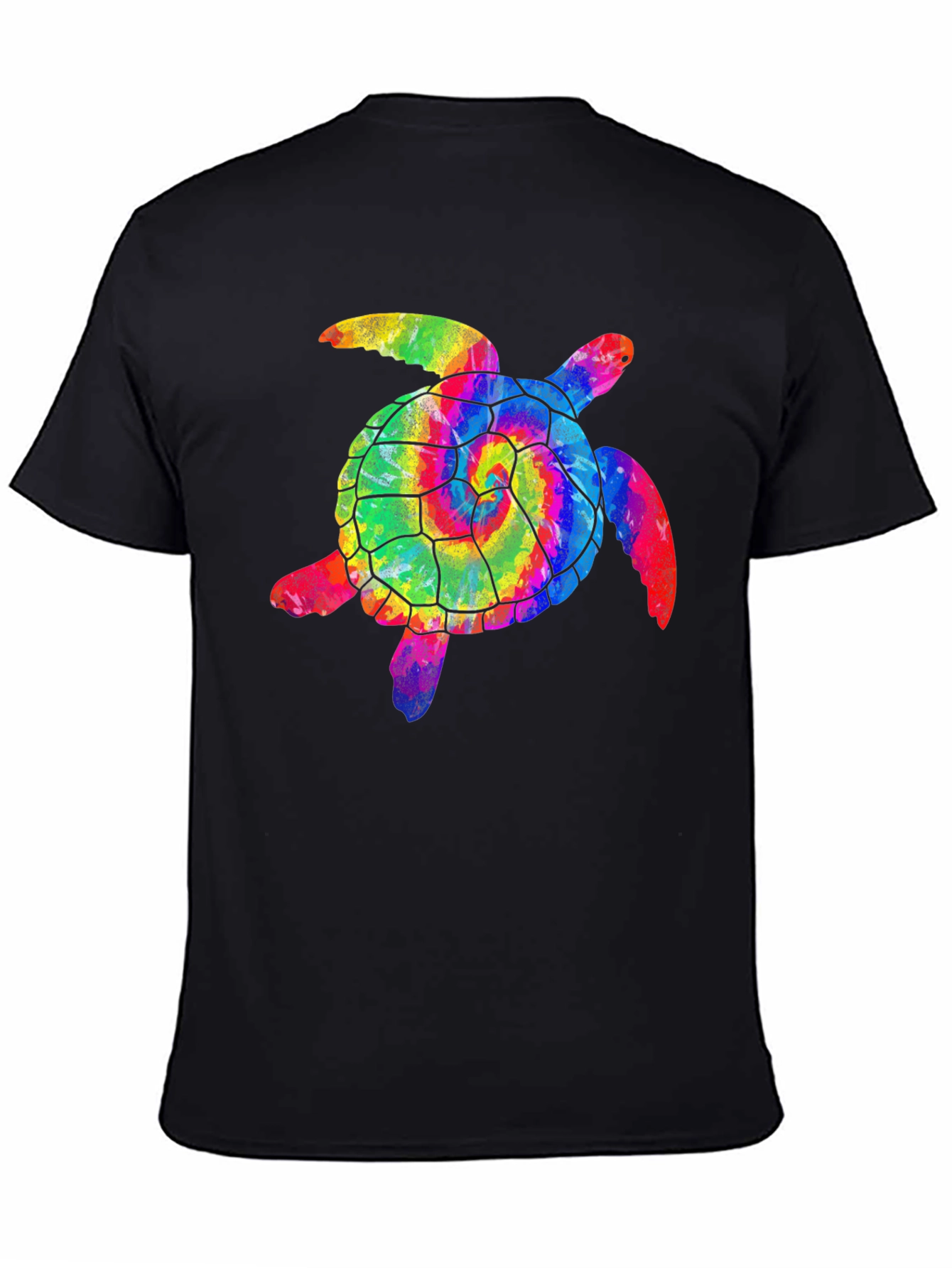 Tie Dye Turtle Graphic T-Shirt - Stylish Comfort