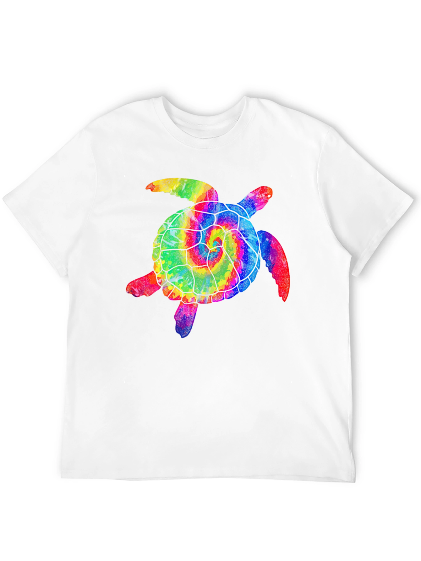 Tie Dye Turtle Graphic T-Shirt - Stylish Comfort