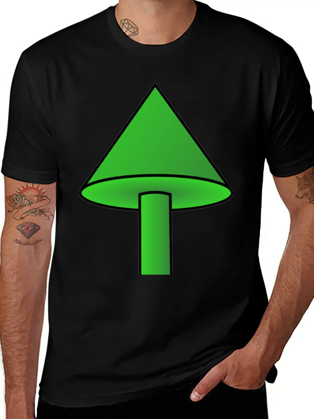 3d Arrow Up Lightweight Cotton T-Shirt – Daily Comfort Graphic Shirt