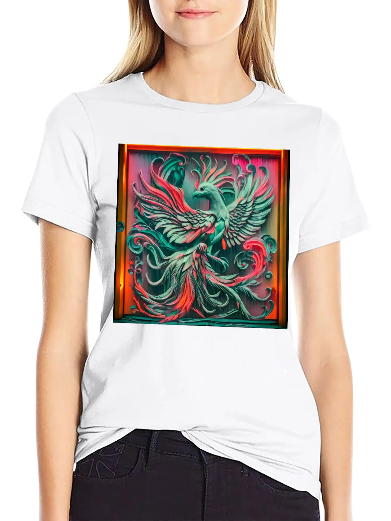 3D Phoenix.Bird Lightweight Cotton T-Shirt – Daily Comfort Graphic Shirt