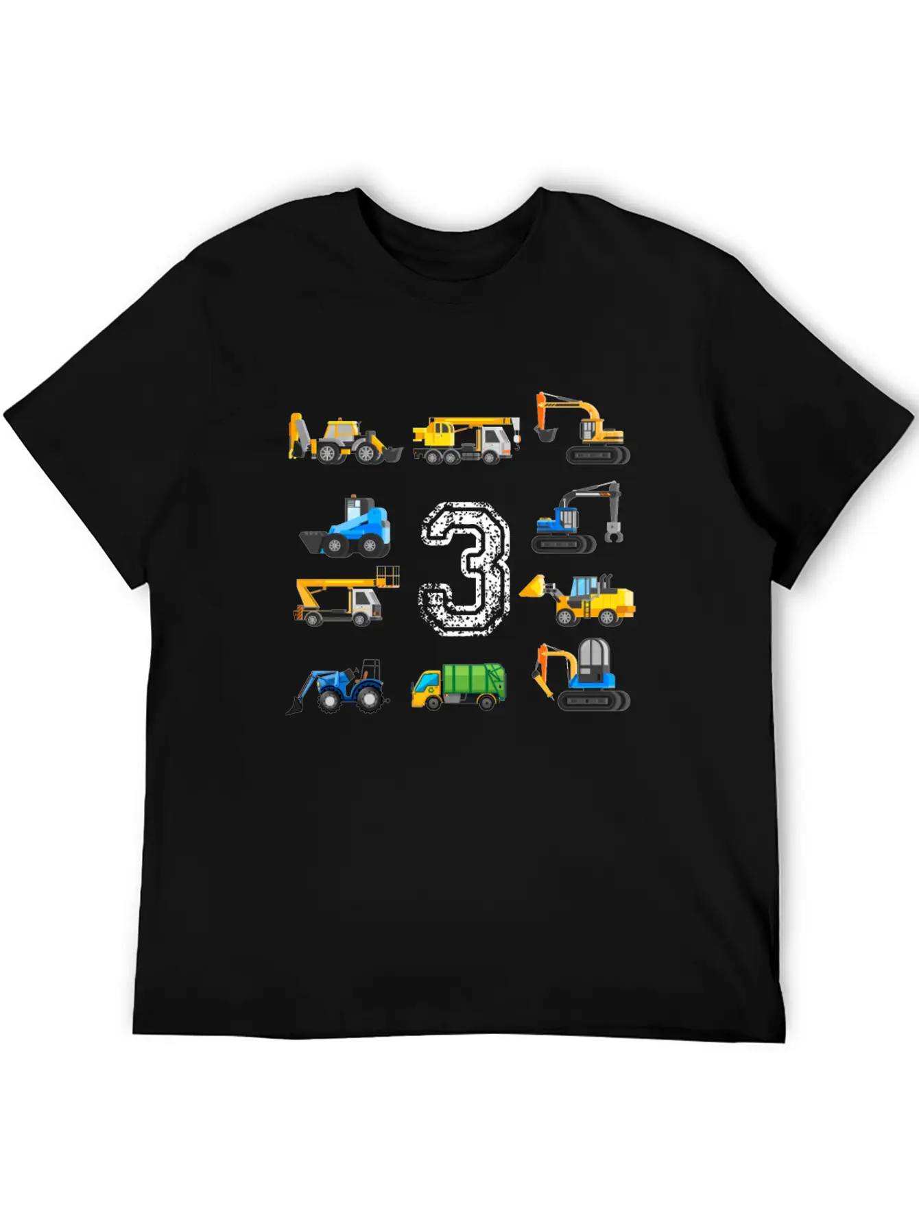 3rd Birthday Boy Toddler Construction Truck Gift Unisex Casual T-Shirt – Clean Design For Daily Comfort