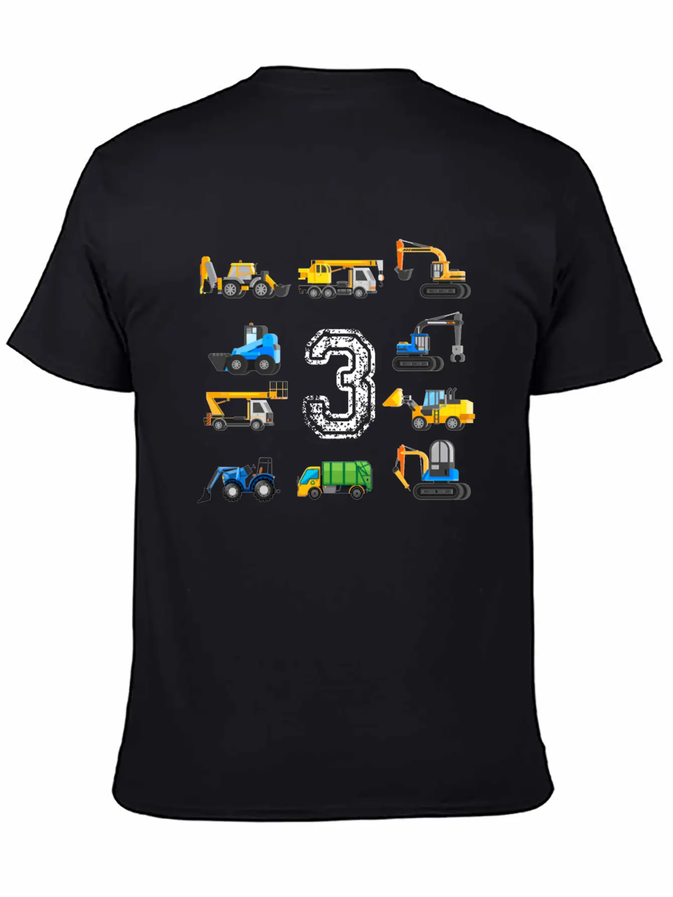 3rd Birthday Boy Toddler Construction Truck Gift Unisex Casual T-Shirt – Clean Design For Daily Comfort
