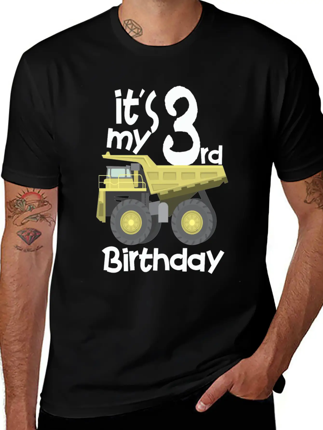 3rd Truck Birthday Lightweight Cotton T-Shirt – Daily Comfort Graphic Shirt