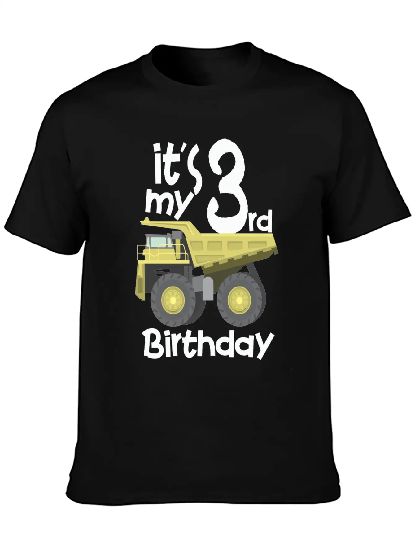 3rd Truck Birthday Lightweight Cotton T-Shirt – Daily Comfort Graphic Shirt