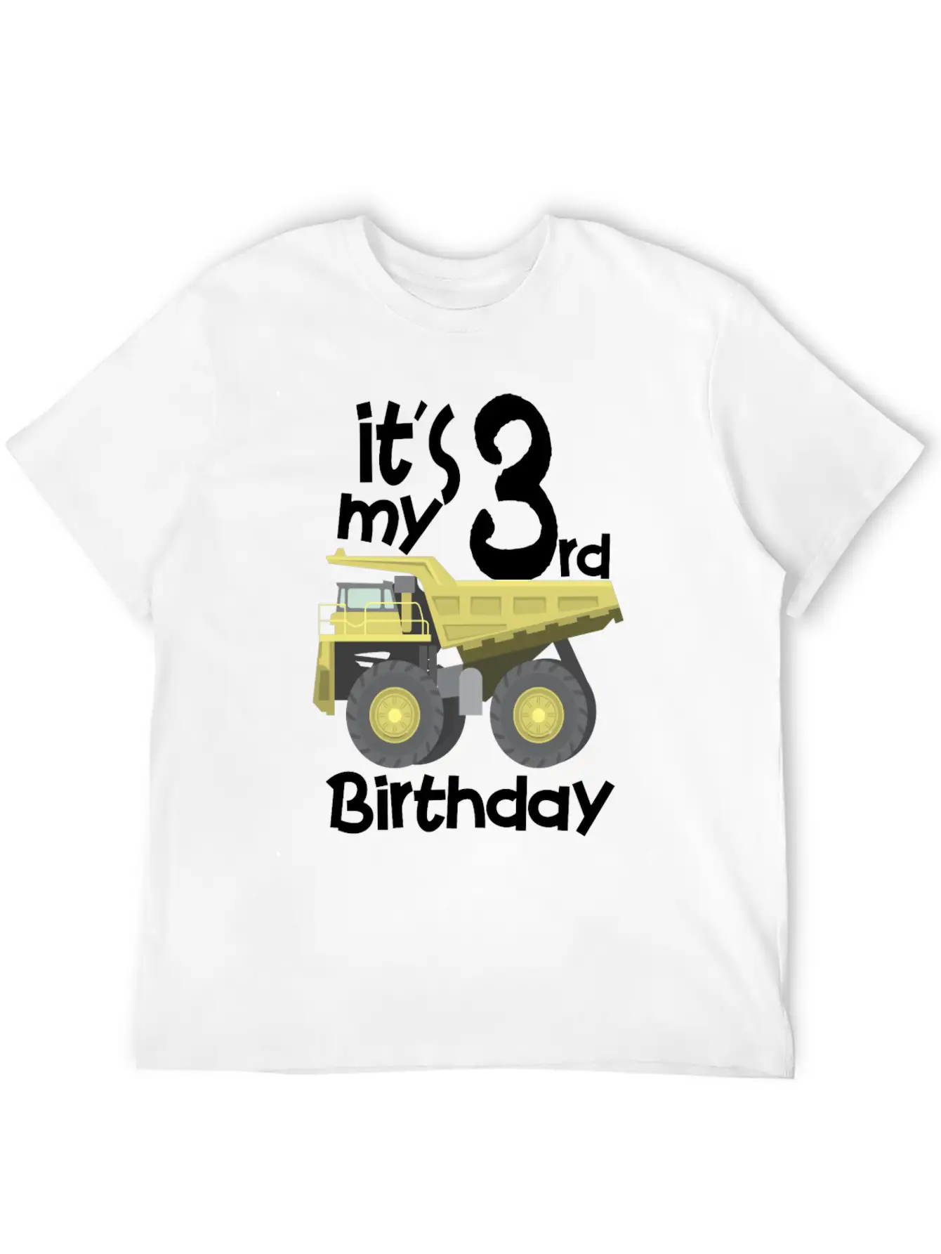 3rd Truck Birthday Lightweight Cotton T-Shirt – Daily Comfort Graphic Shirt