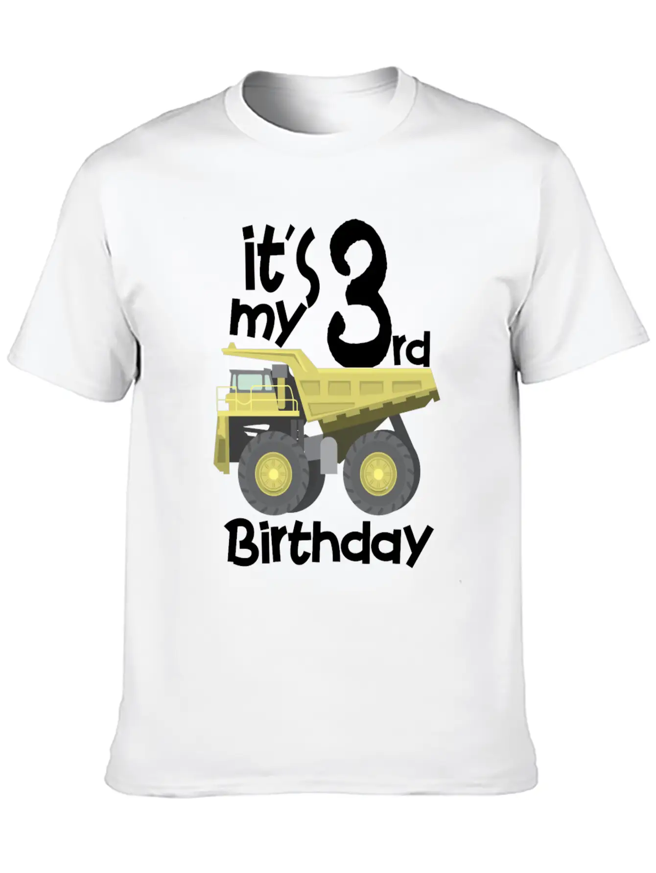 3rd Truck Birthday Lightweight Cotton T-Shirt – Daily Comfort Graphic Shirt