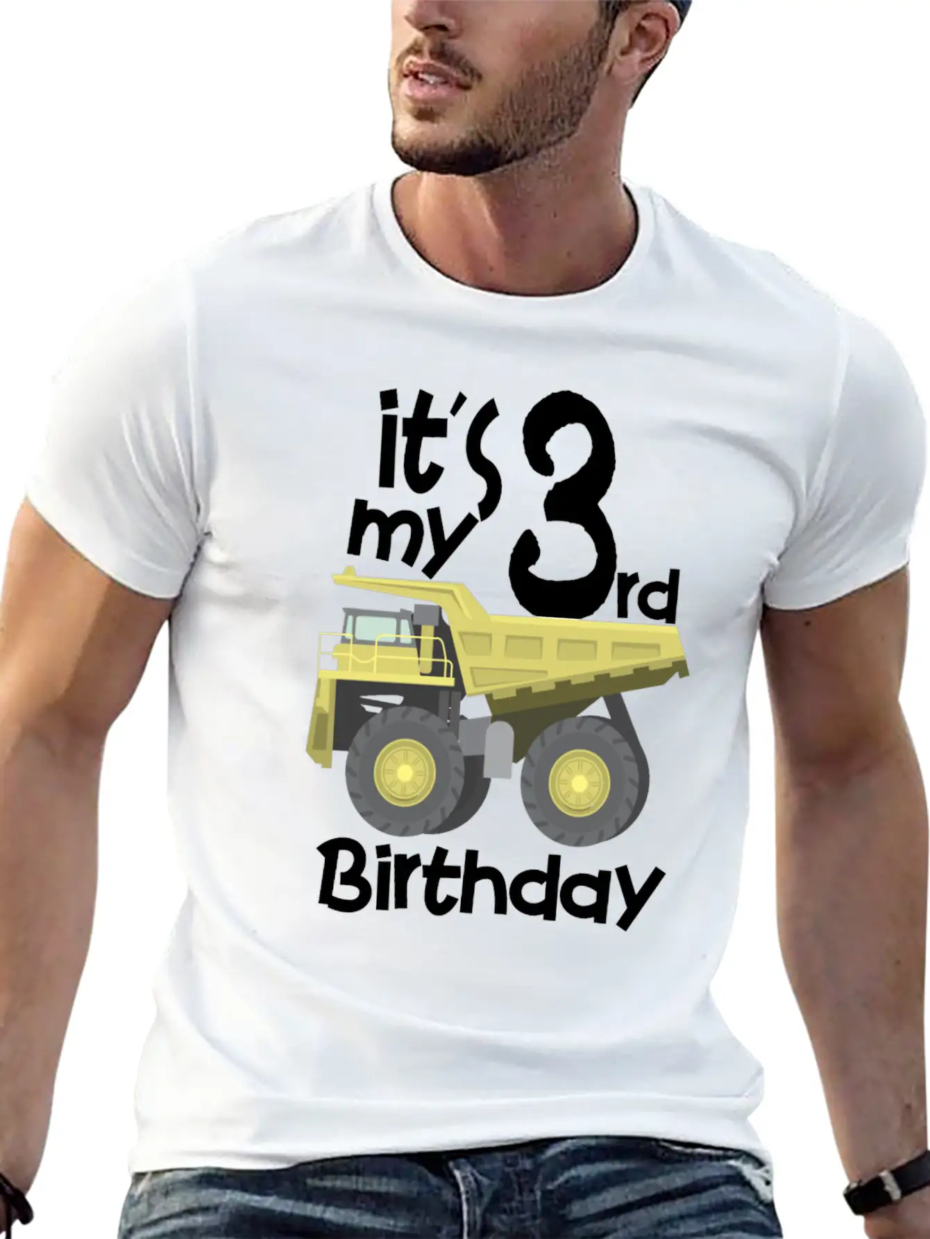 3rd Truck Birthday Lightweight Cotton T-Shirt – Daily Comfort Graphic Shirt