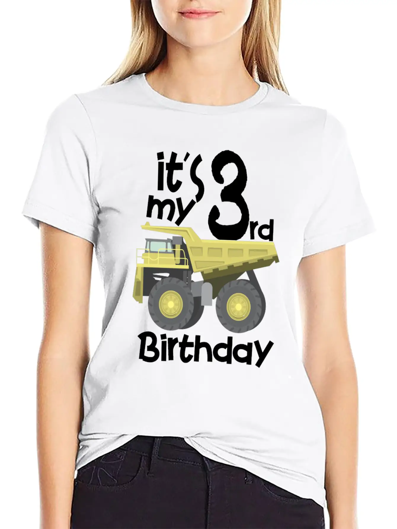 3rd Truck Birthday Lightweight Cotton T-Shirt – Daily Comfort Graphic Shirt