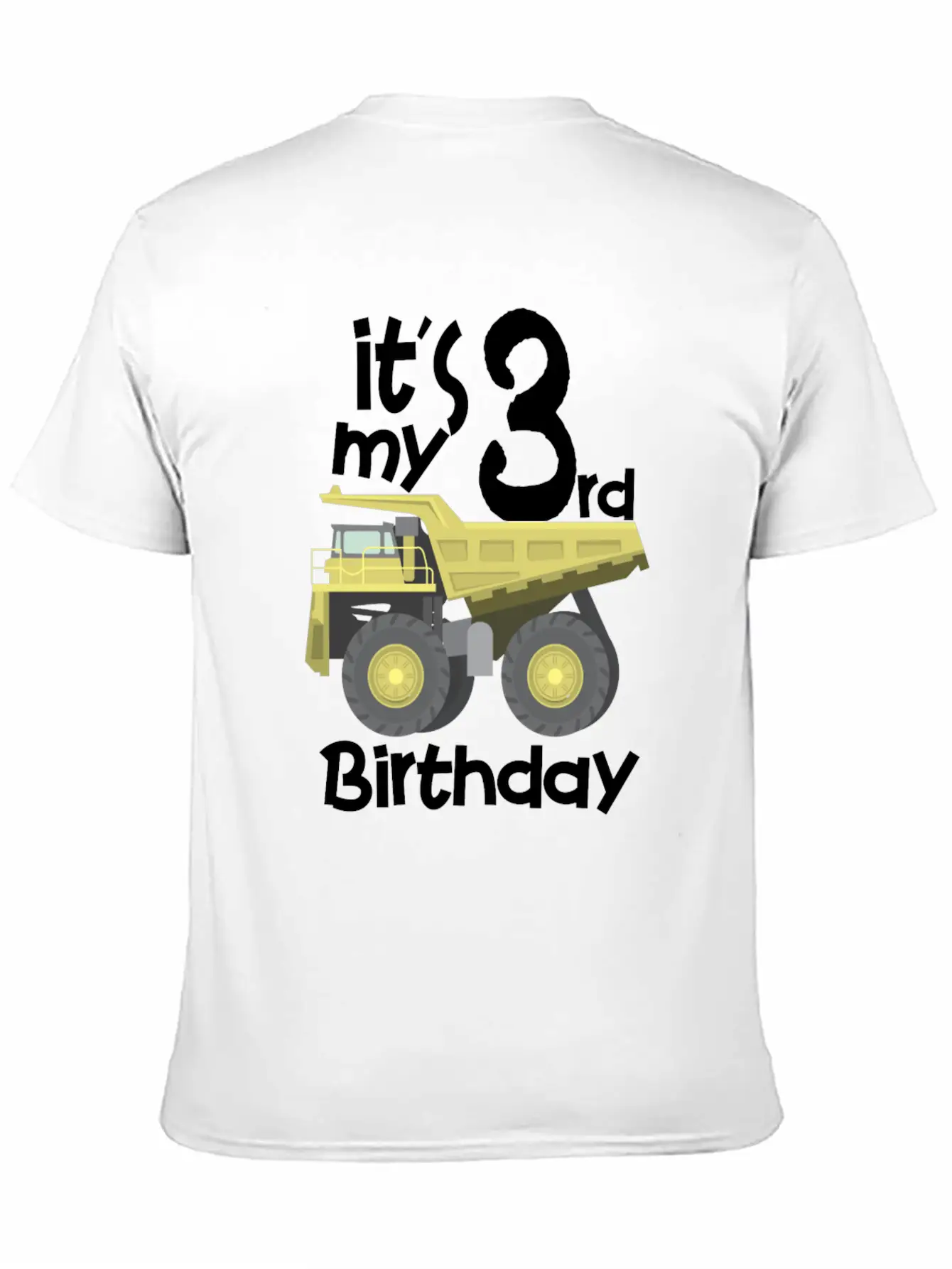 3rd Truck Birthday Lightweight Cotton T-Shirt – Daily Comfort Graphic Shirt