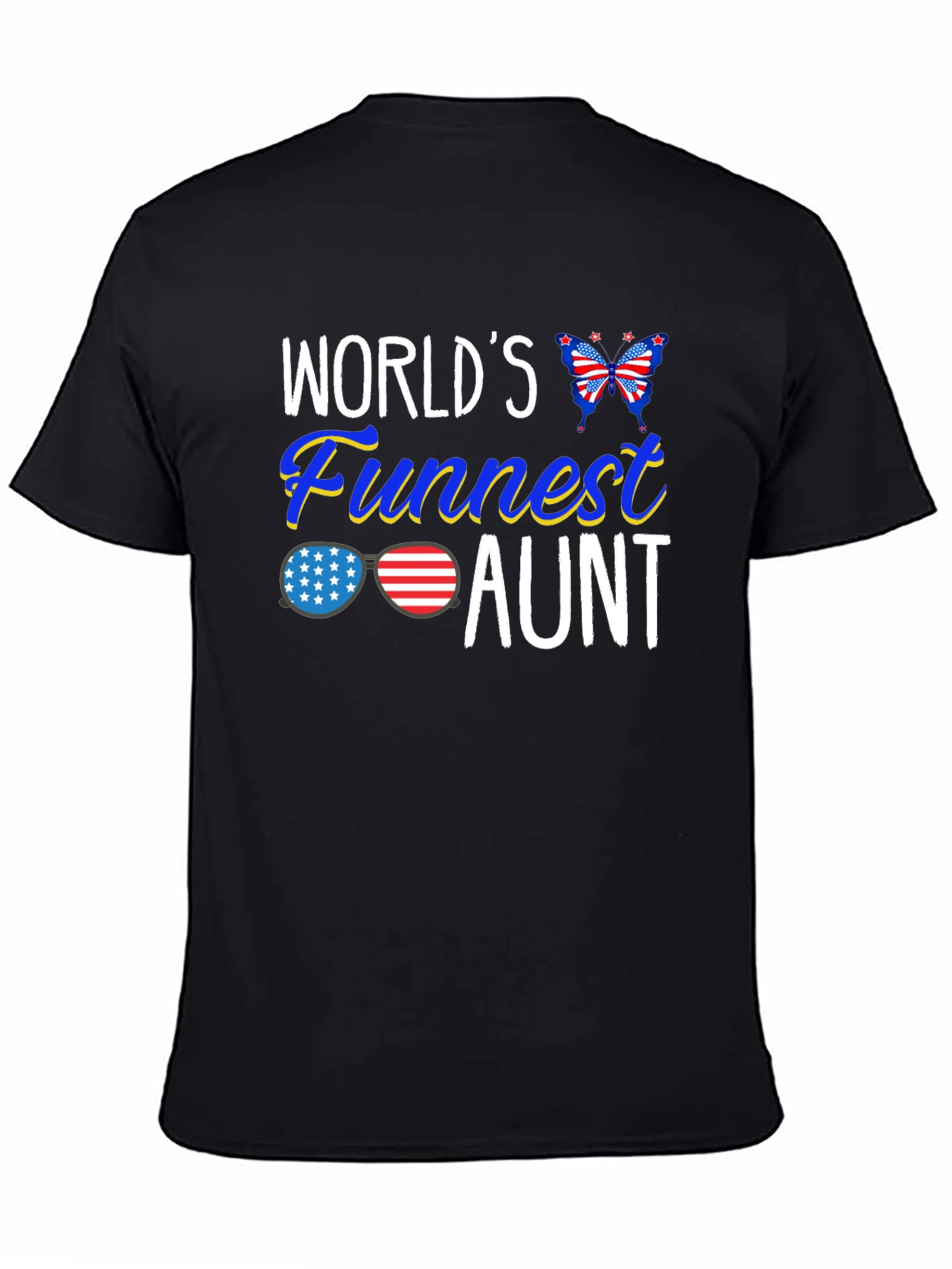 Worlds Funnest Aunt Patriotic T-Shirt