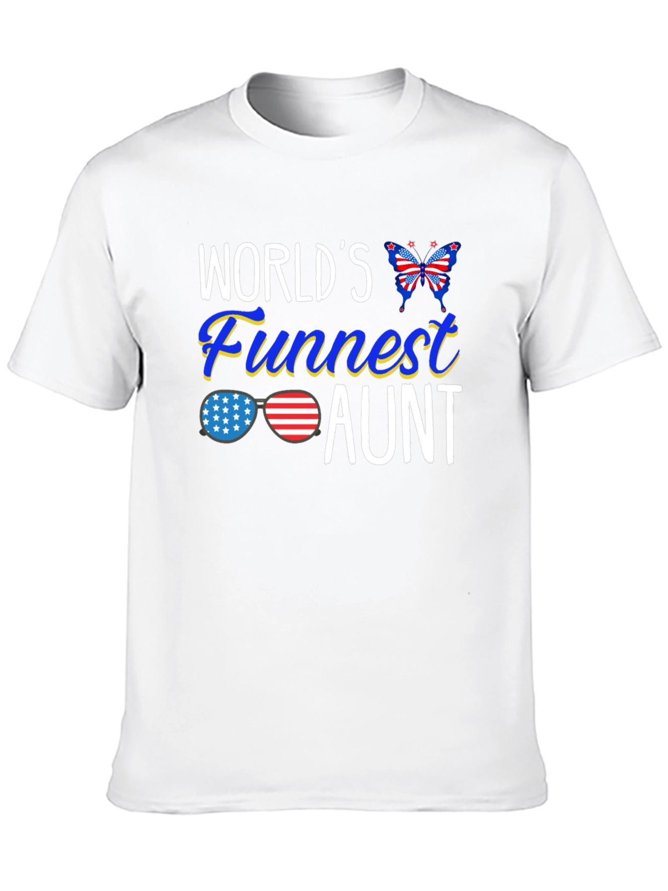 Worlds Funnest Aunt Patriotic T-Shirt
