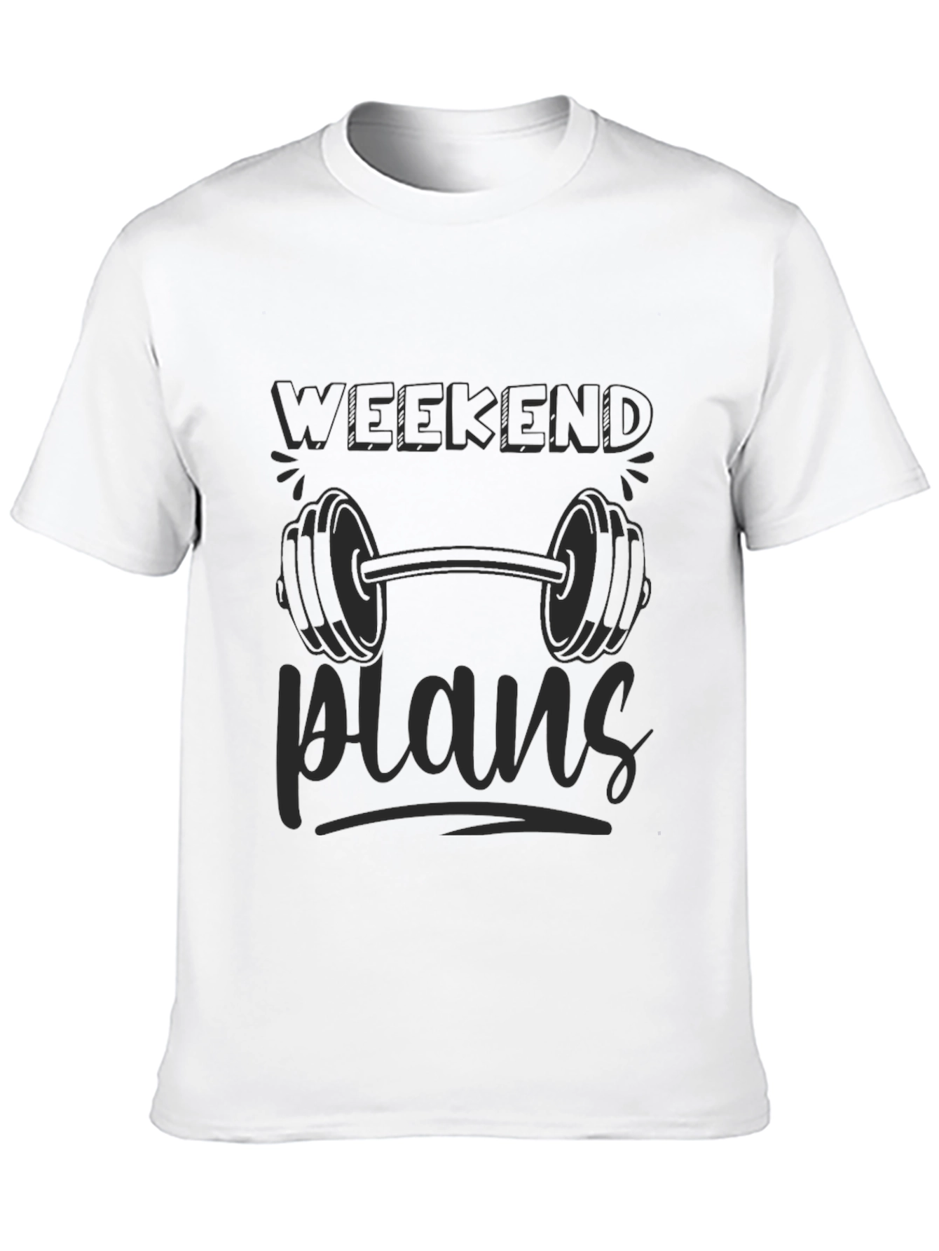Weekend Plans Gym Black T-Shirt