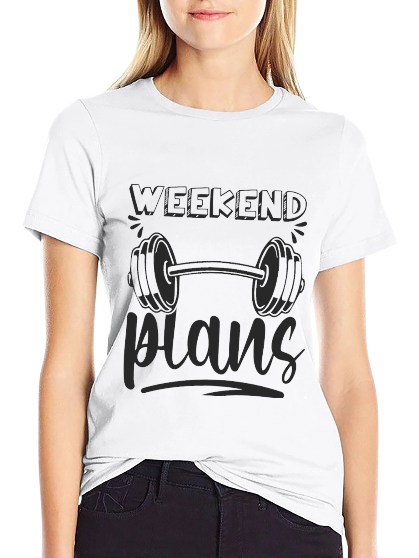 Weekend Plans Gym Black T-Shirt
