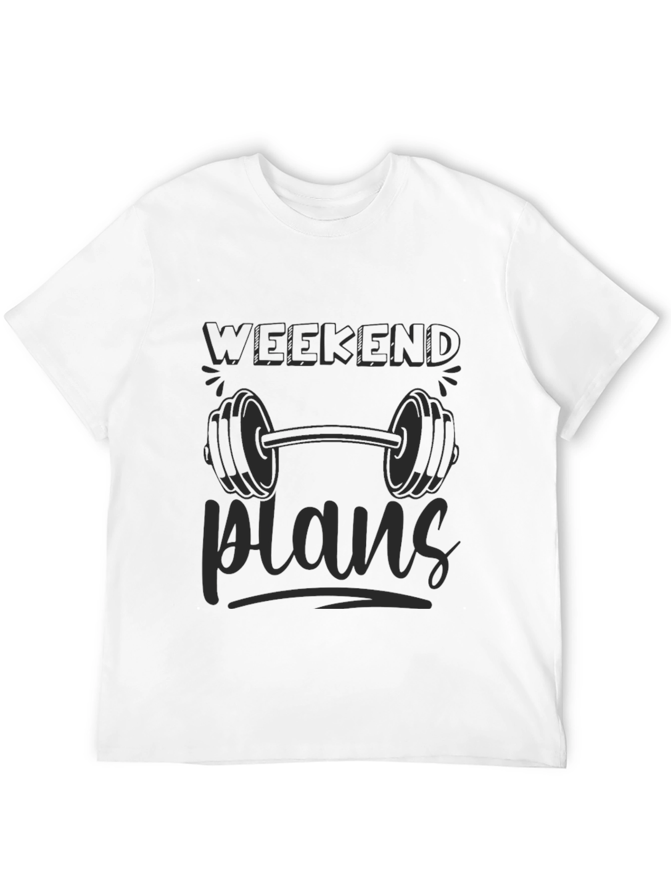 Weekend Plans Gym Black T-Shirt