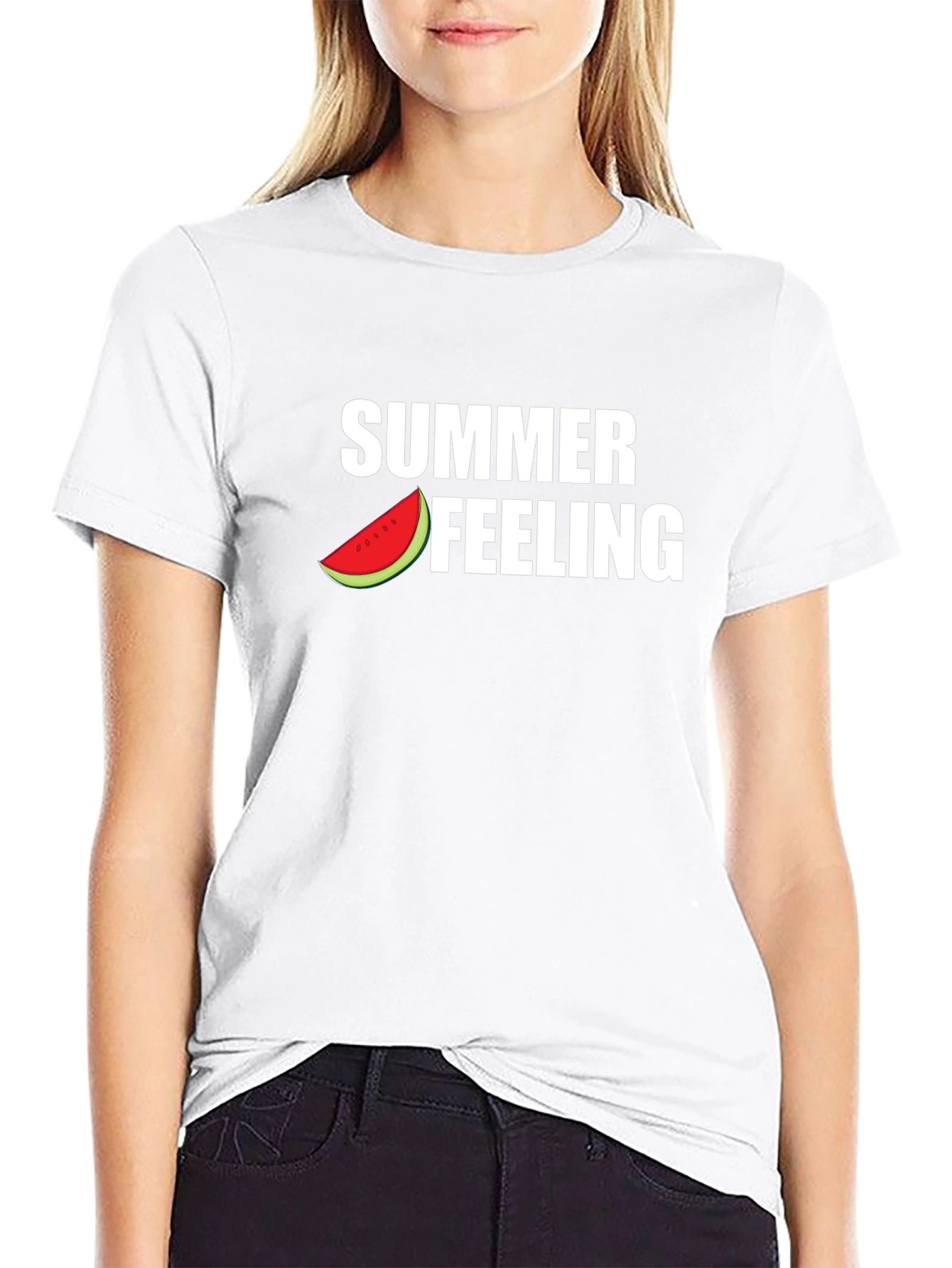 Summer Feeling Graphic Tee - Black