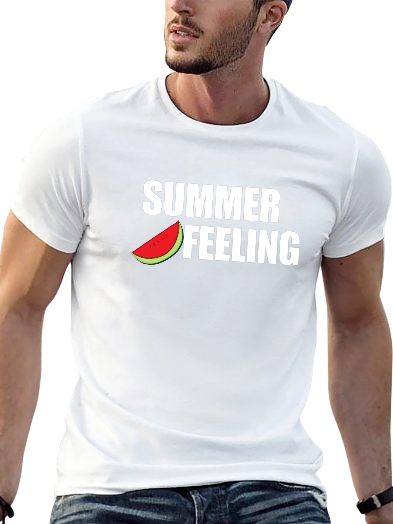 Summer Feeling Graphic Tee - Black