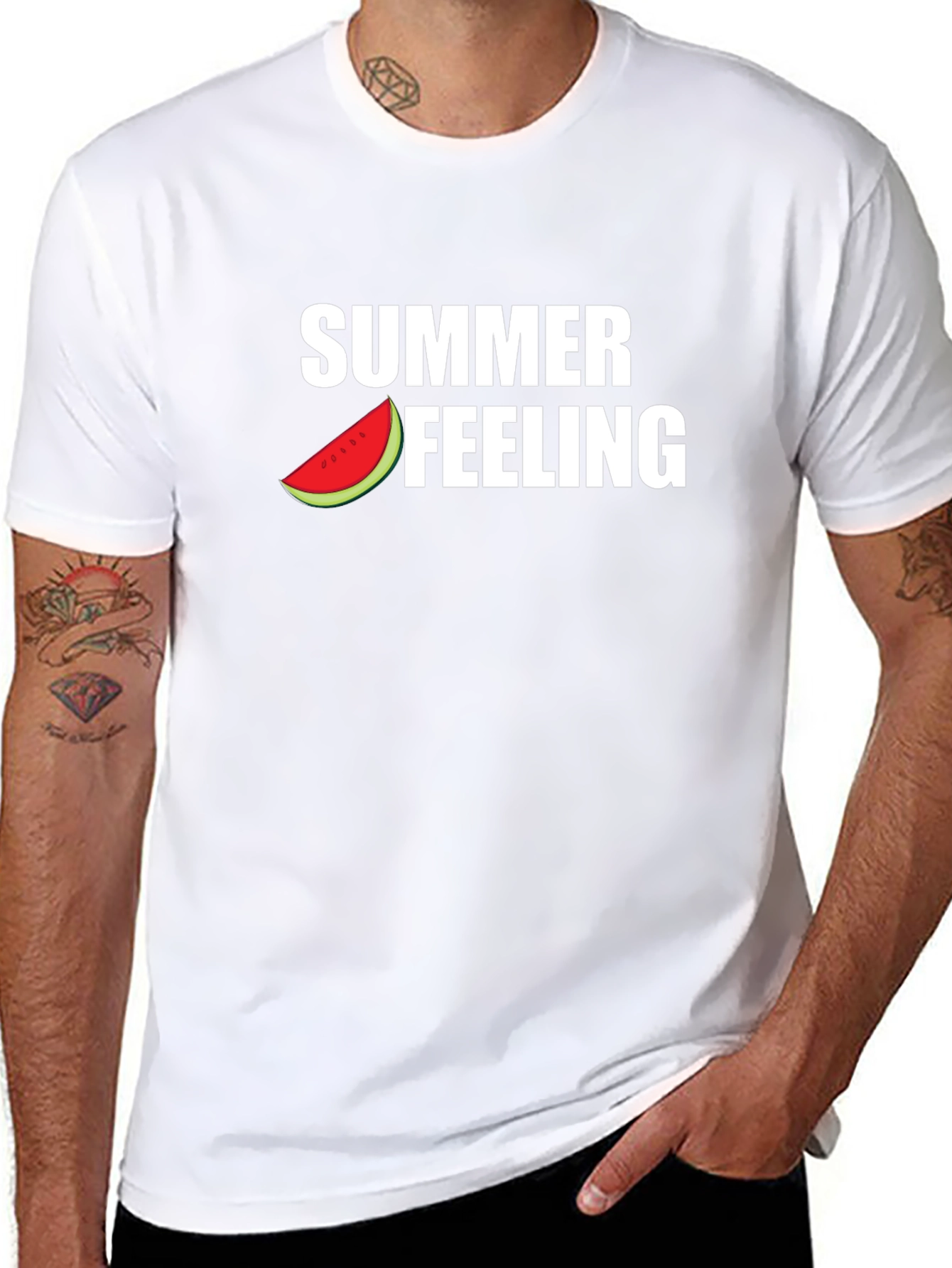 Summer Feeling Graphic Tee - Black