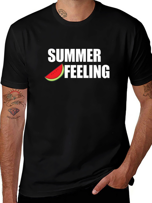 Summer Feeling Graphic Tee - Black