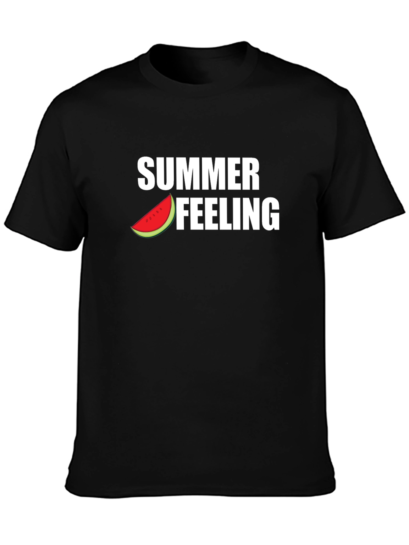 Summer Feeling Graphic Tee - Black