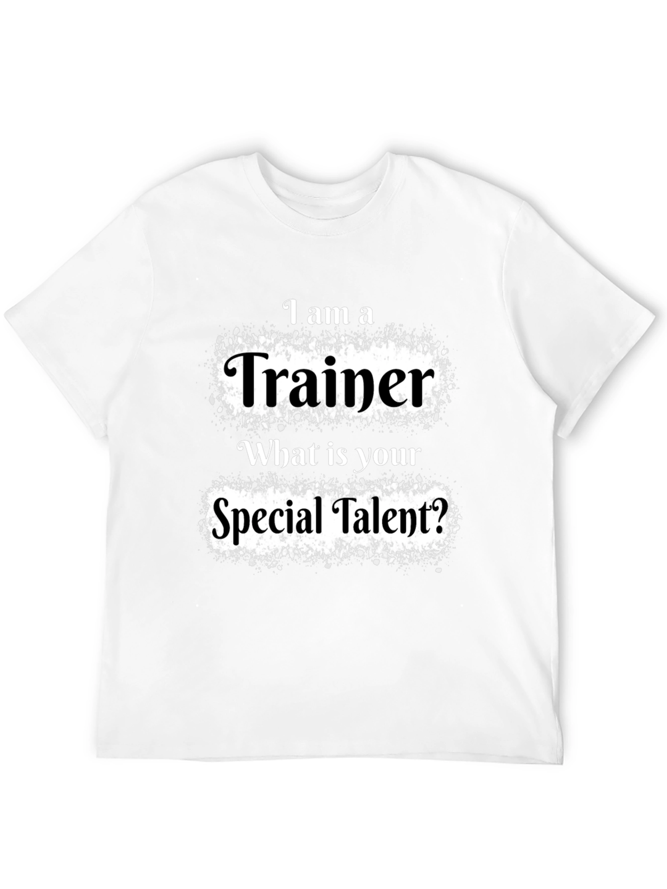 Trainer Special Talent Graphic Tee - Black Cotton T-Shirt