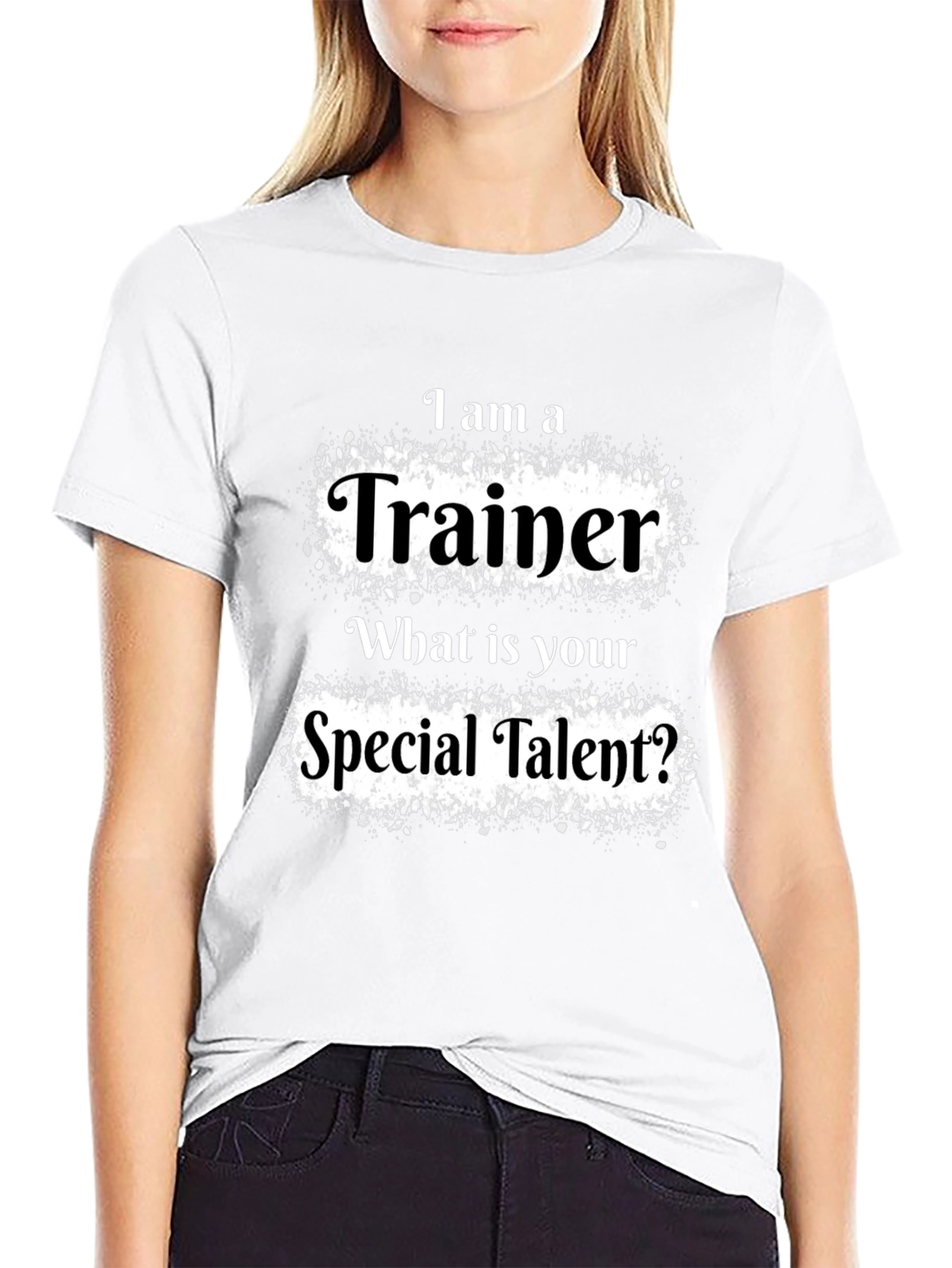 Trainer Special Talent Graphic Tee - Black Cotton T-Shirt