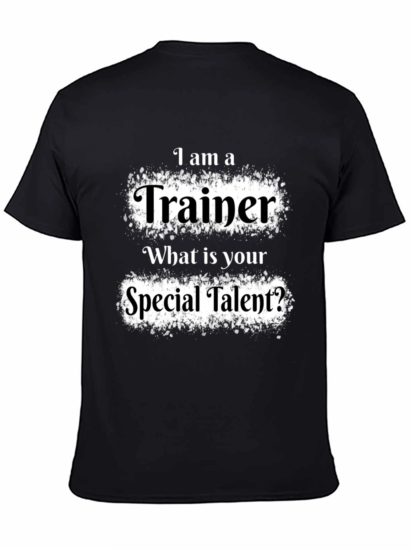 Trainer Special Talent Graphic Tee - Black Cotton T-Shirt
