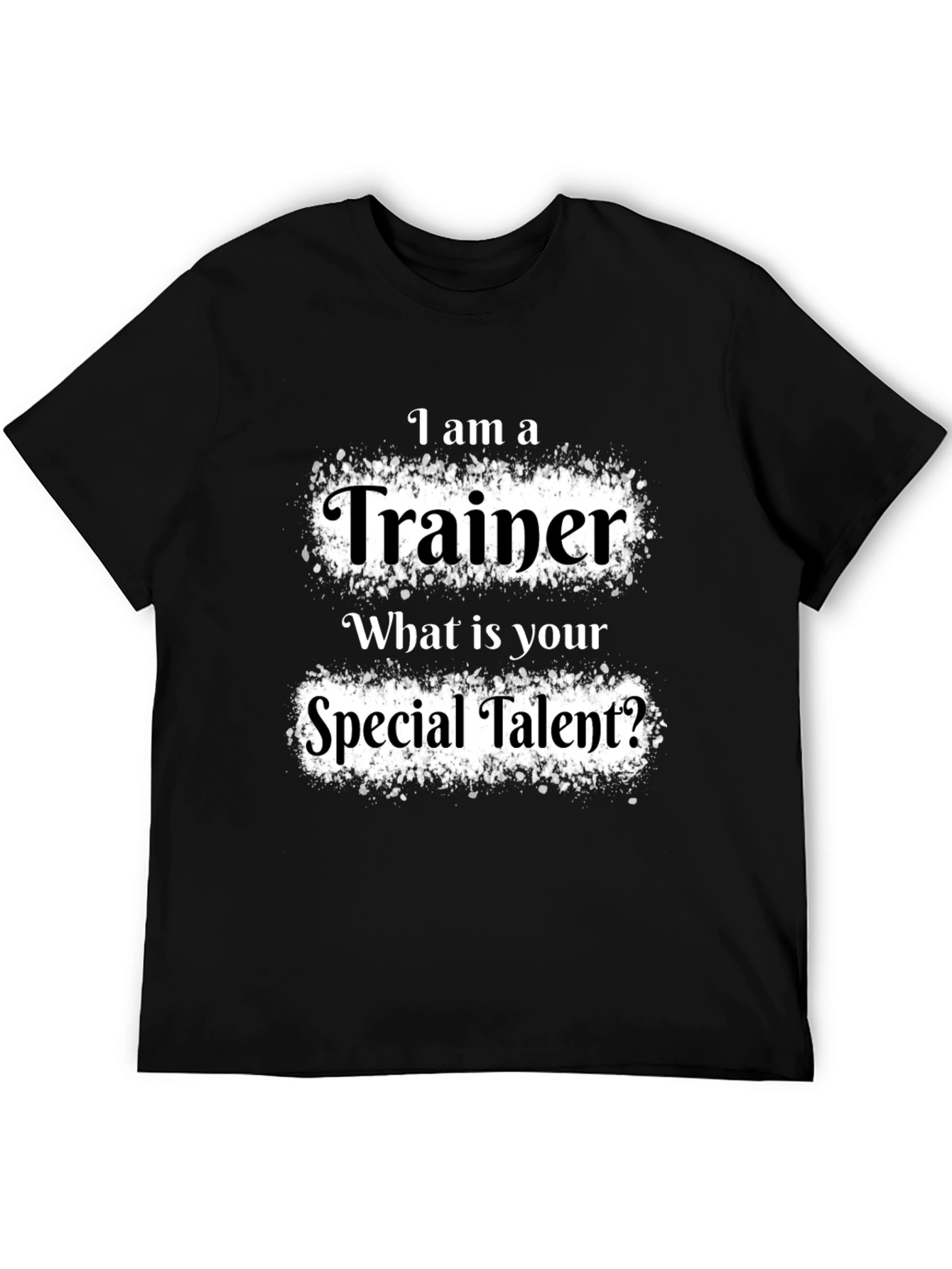 Trainer Special Talent Graphic Tee - Black Cotton T-Shirt