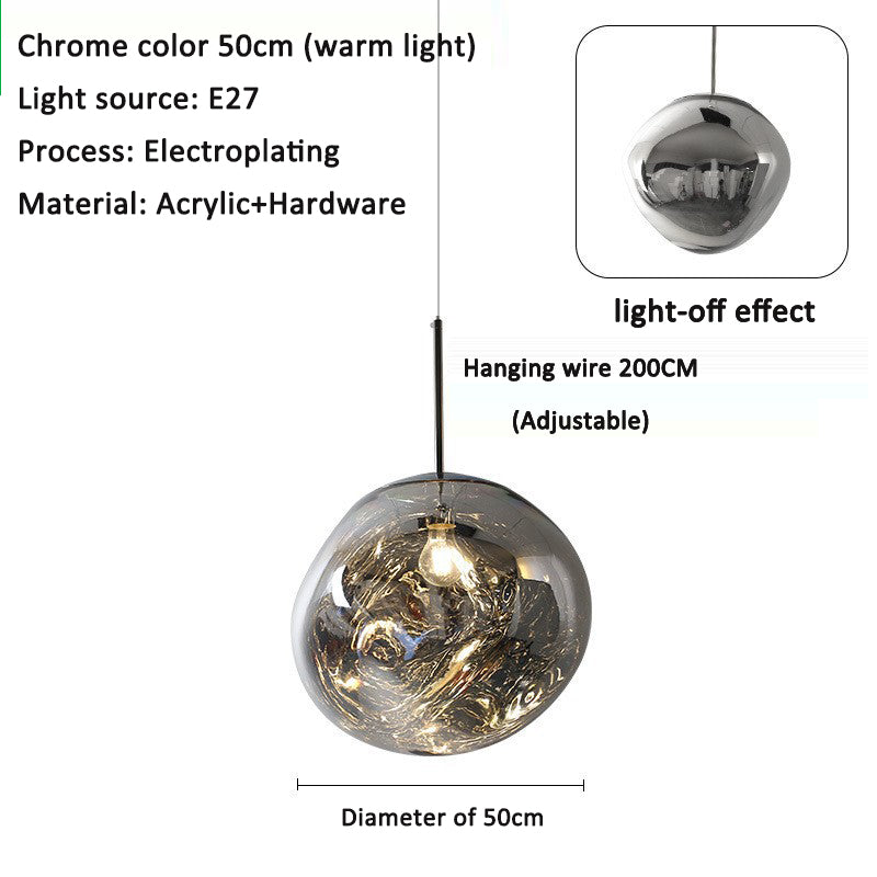 Restaurant Pendant Light Villa Loft Duplex Atrium Staircase Long Line Light Luxury Acrylic Living Room Pendant Light