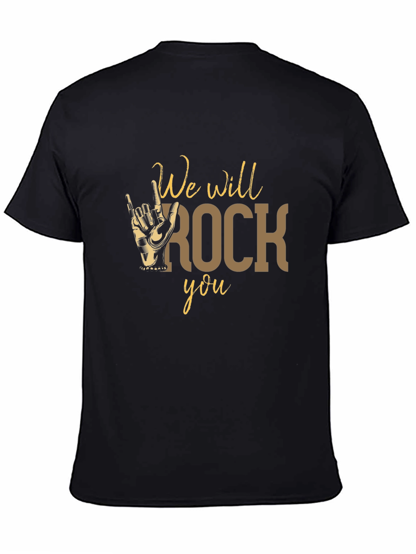 We Will Rock You T-Shirt - Black Graphic Tee