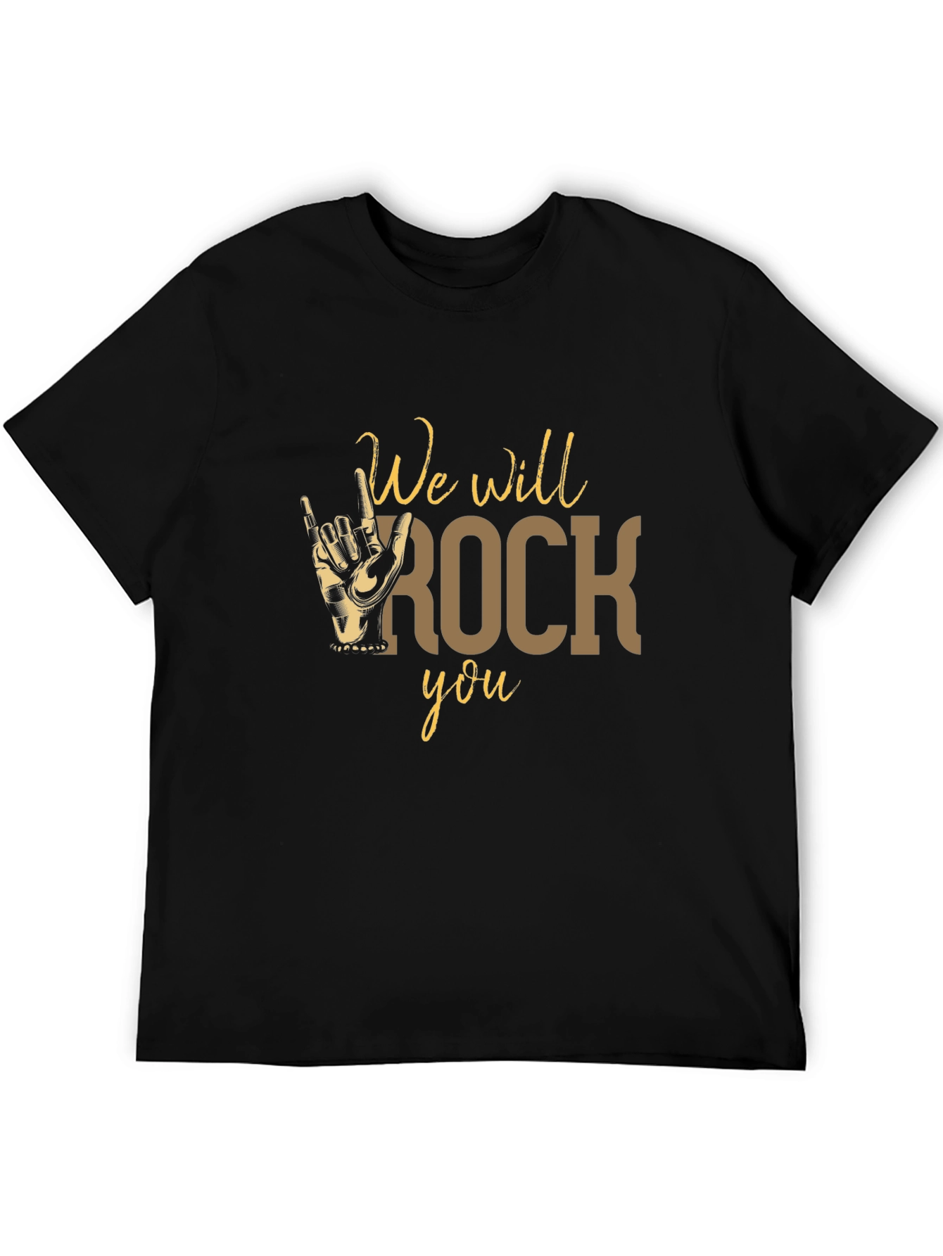 We Will Rock You T-Shirt - Black Graphic Tee