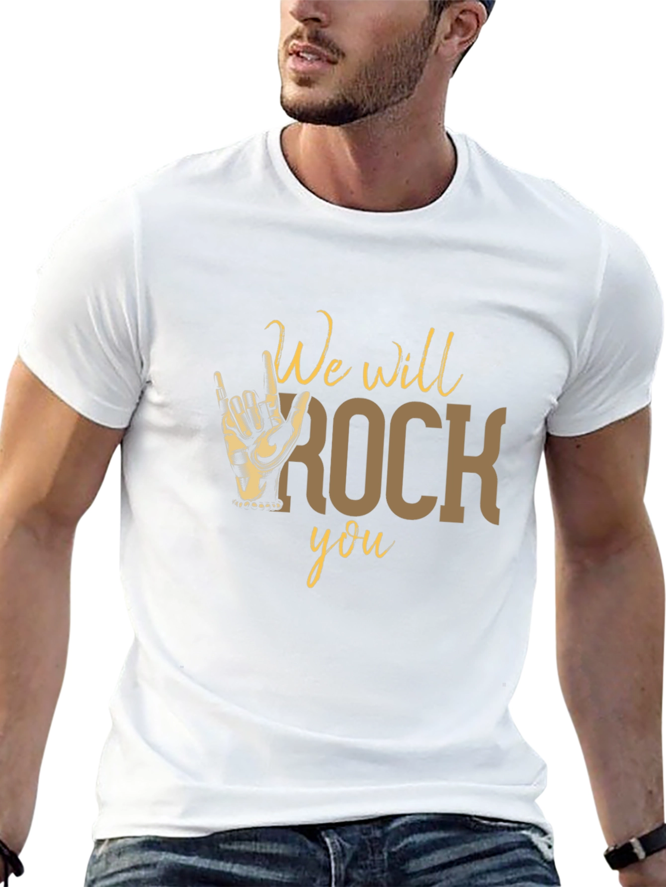 We Will Rock You T-Shirt - Black Graphic Tee