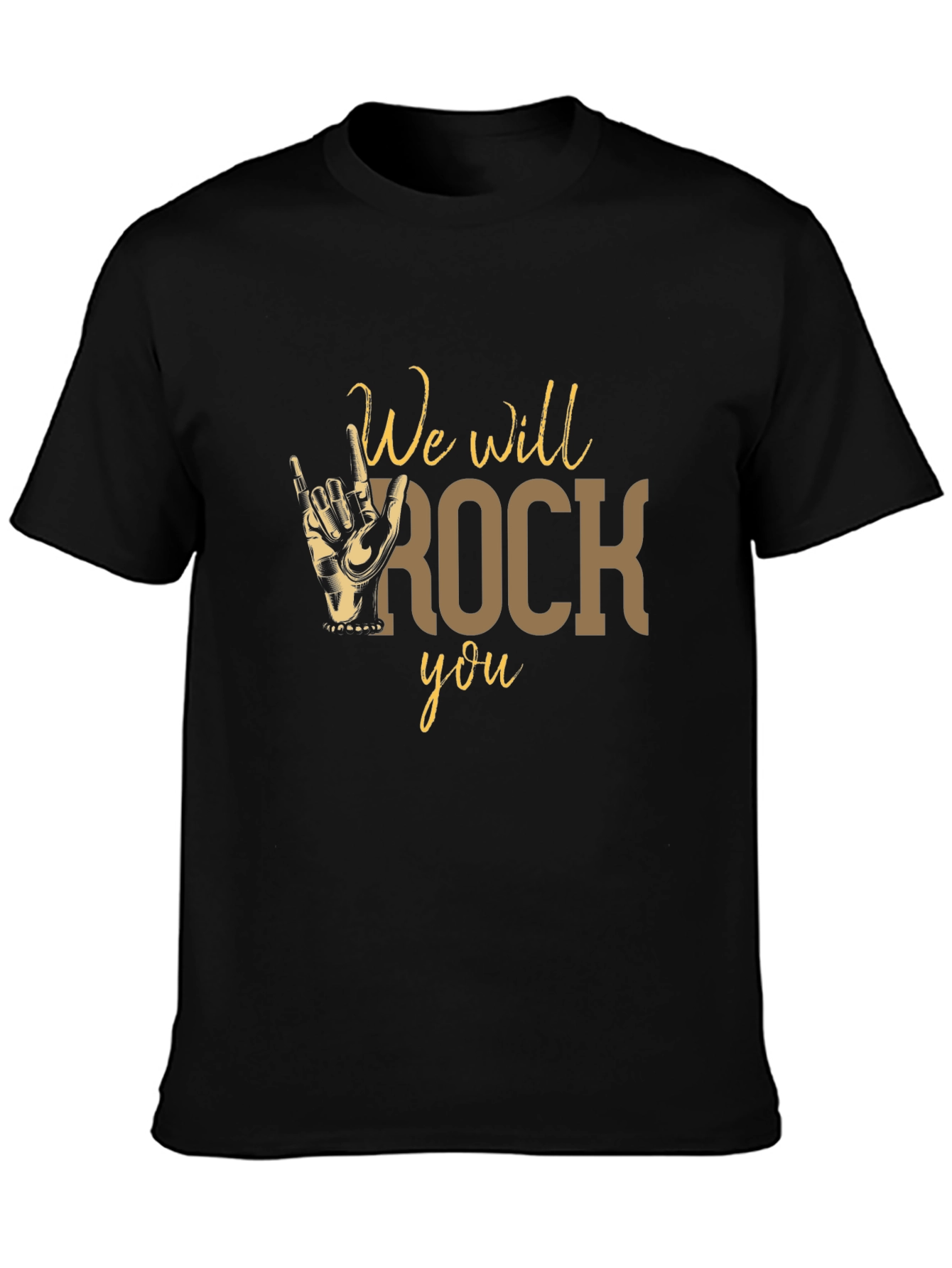 We Will Rock You T-Shirt - Black Graphic Tee