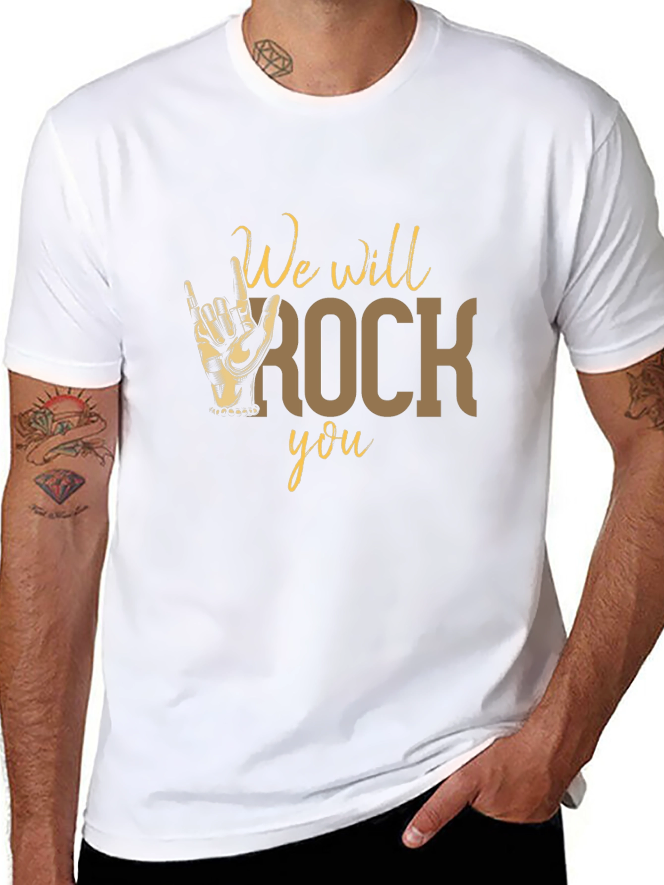 We Will Rock You T-Shirt - Black Graphic Tee