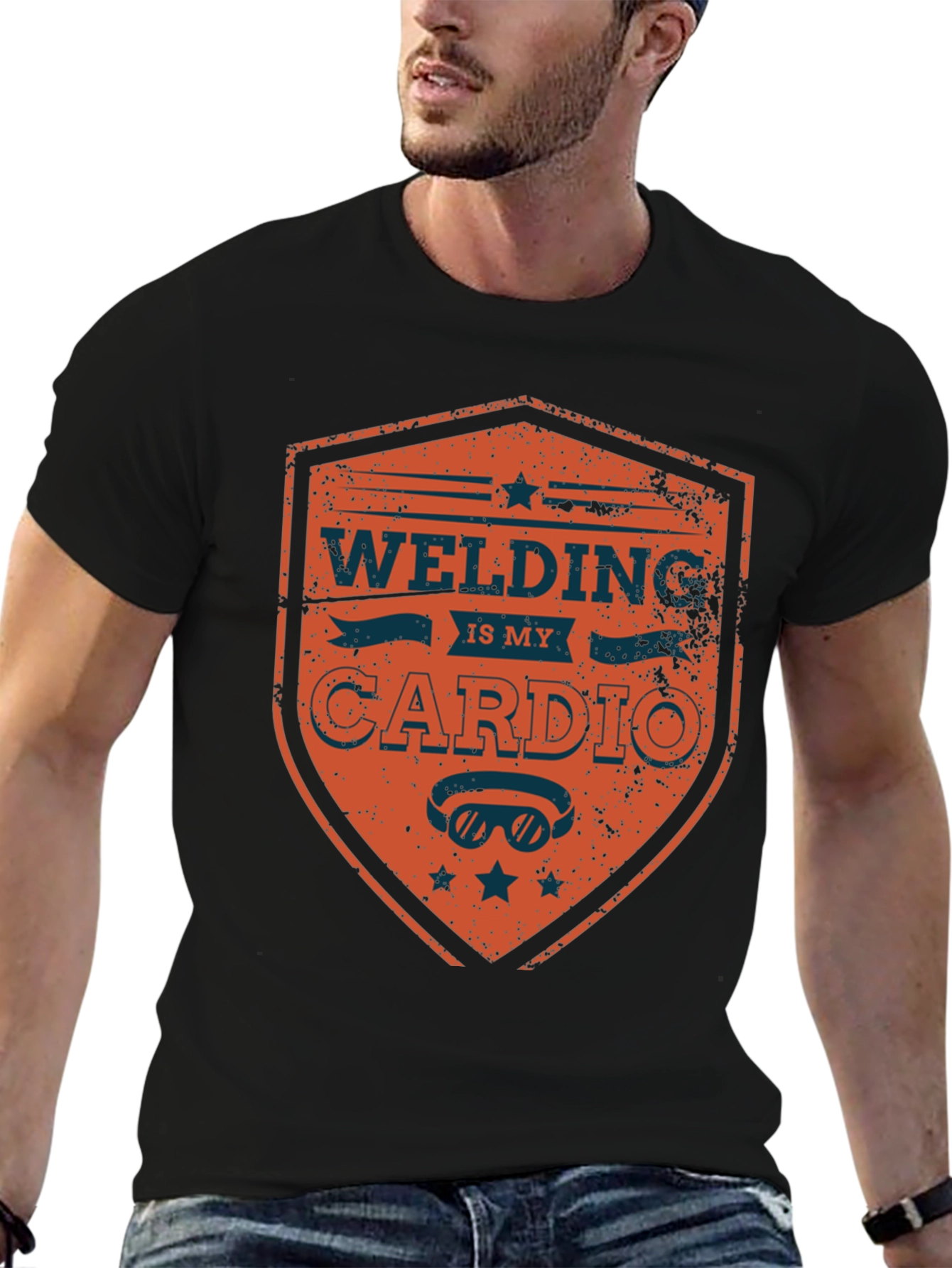 Welding Is My Cardio Mens Graphic T-Shirt