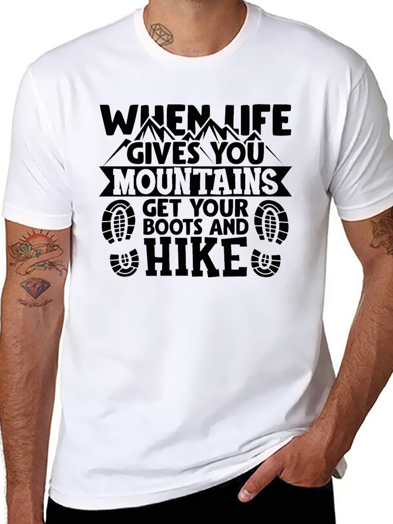 When Life Gives You Mountains Hiking T-Shirt