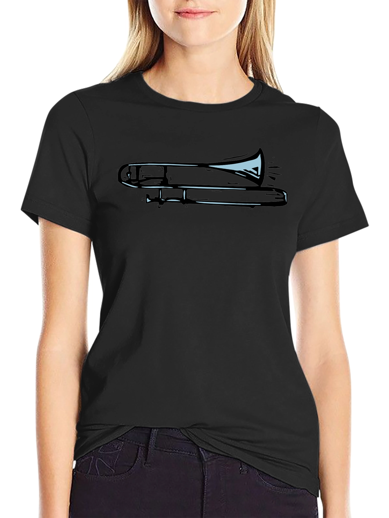 Trombone Graphic Tee - Cool Musician Shirt