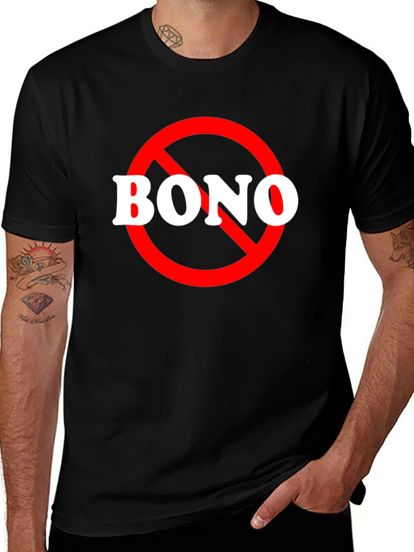 Anti-Bono T-Shirt - Black Cotton Tee