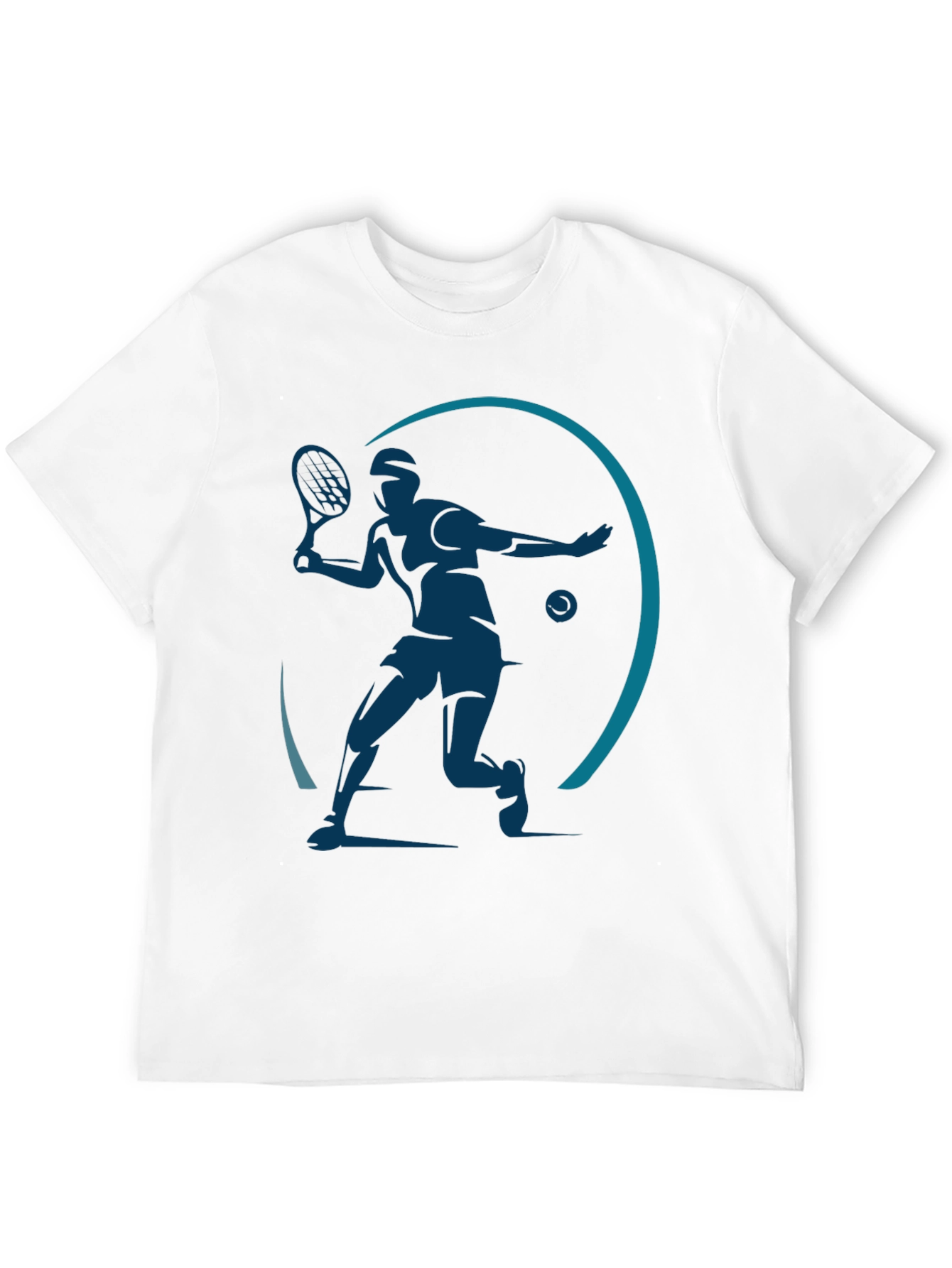 Tennis Player Graphic Black T-Shirt