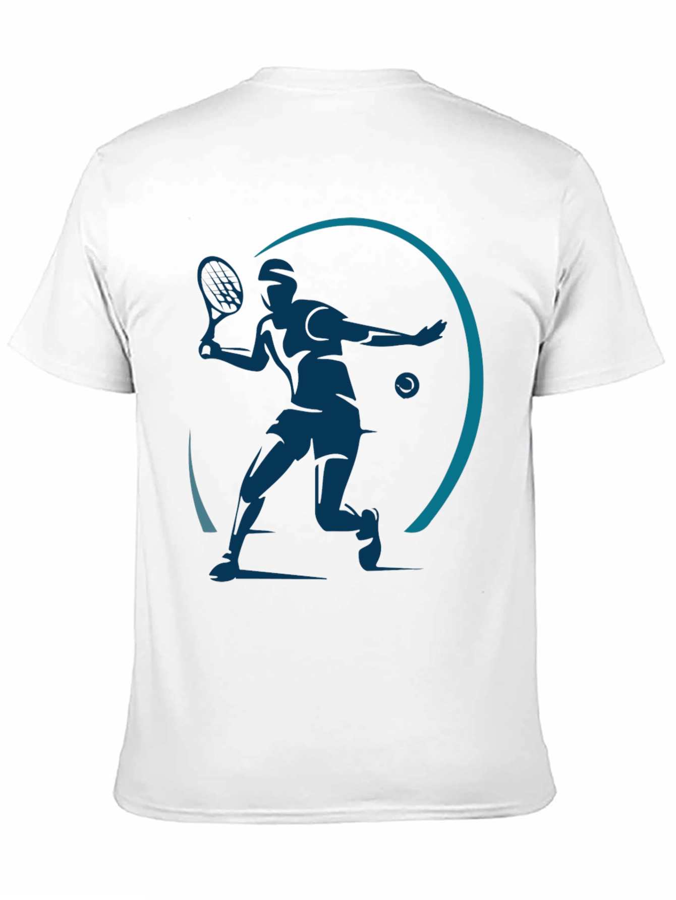 Tennis Player Graphic Black T-Shirt
