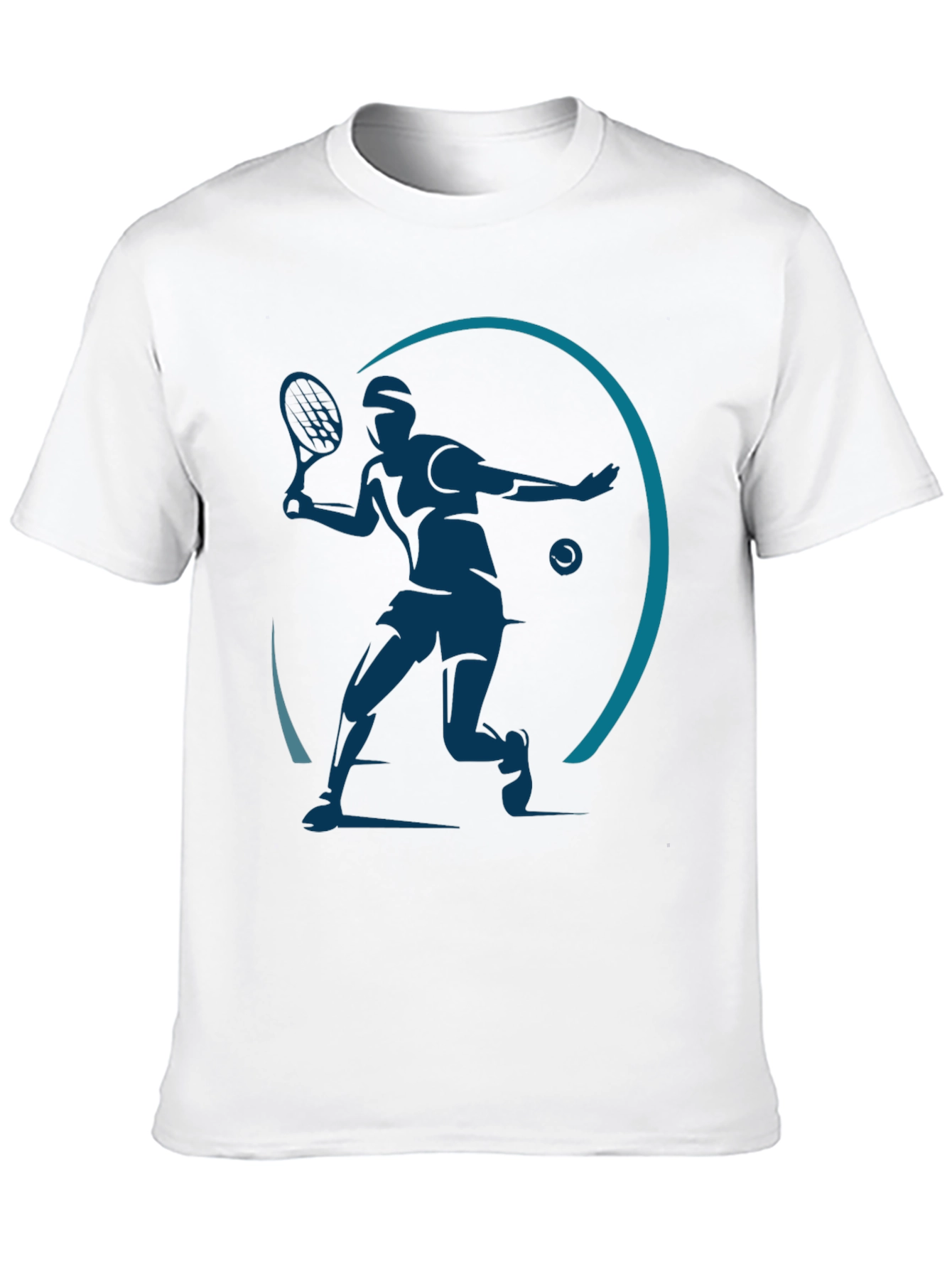 Tennis Player Graphic Black T-Shirt