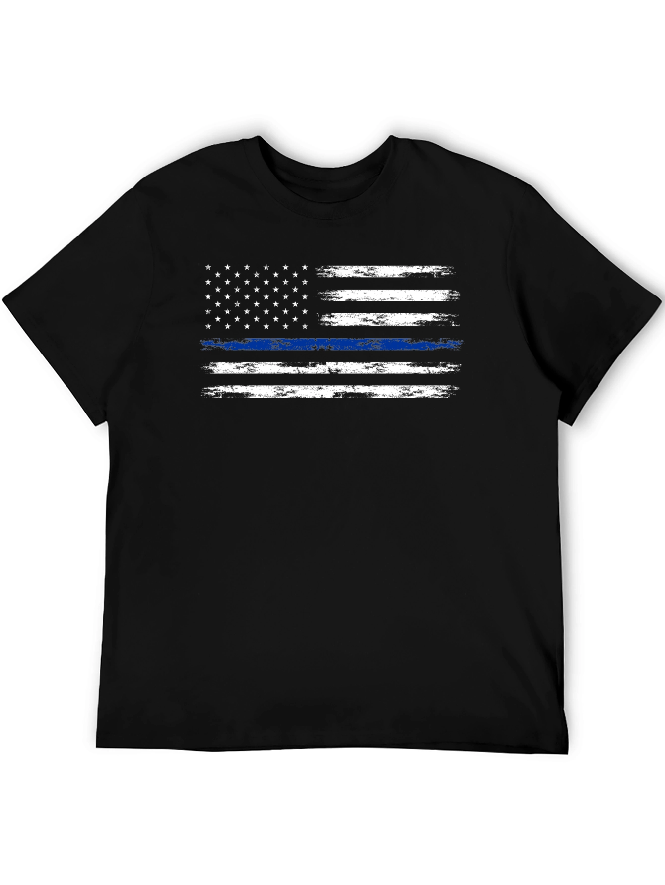 Thin Blue Line American Flag Graphic Tee