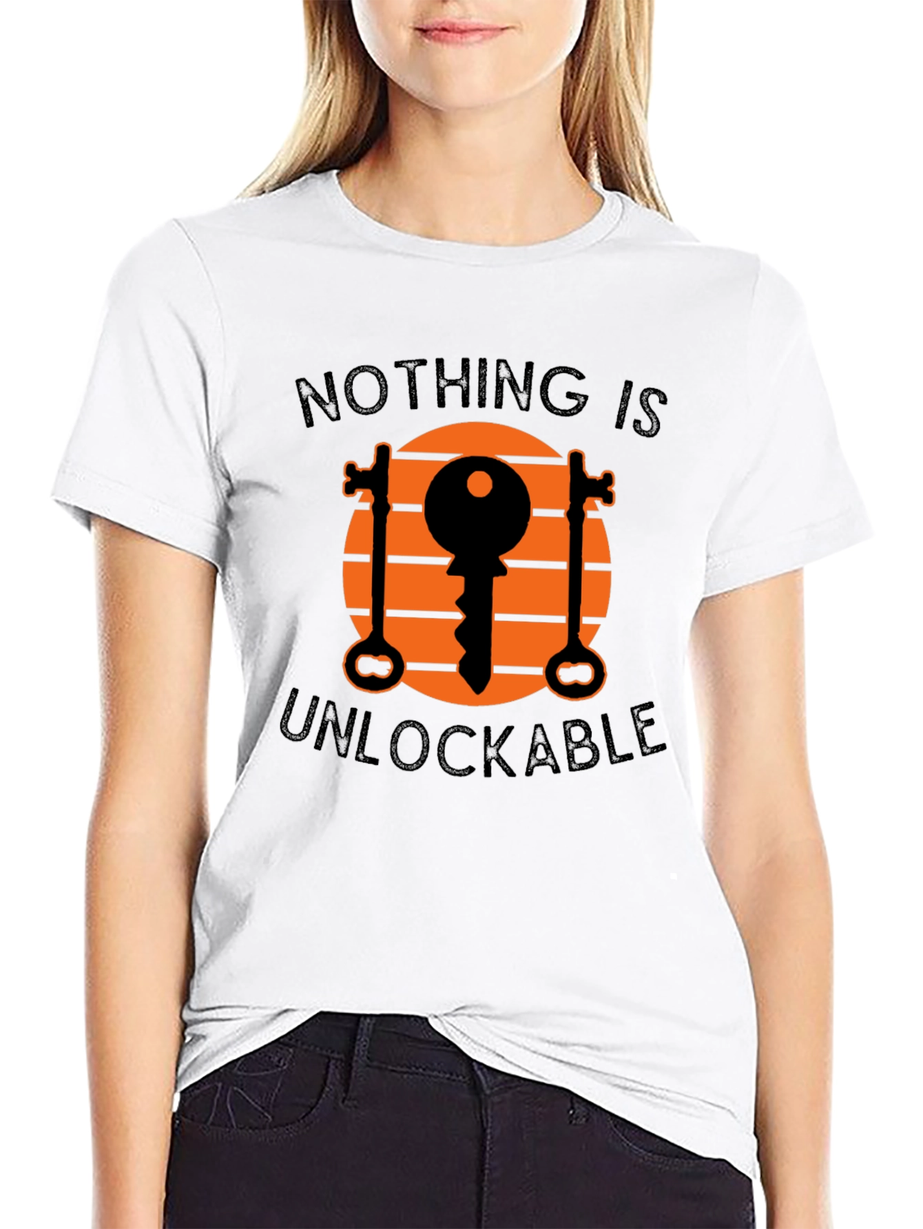 Unlockable Graphic Tee - Novelty Key Design T-Shirt