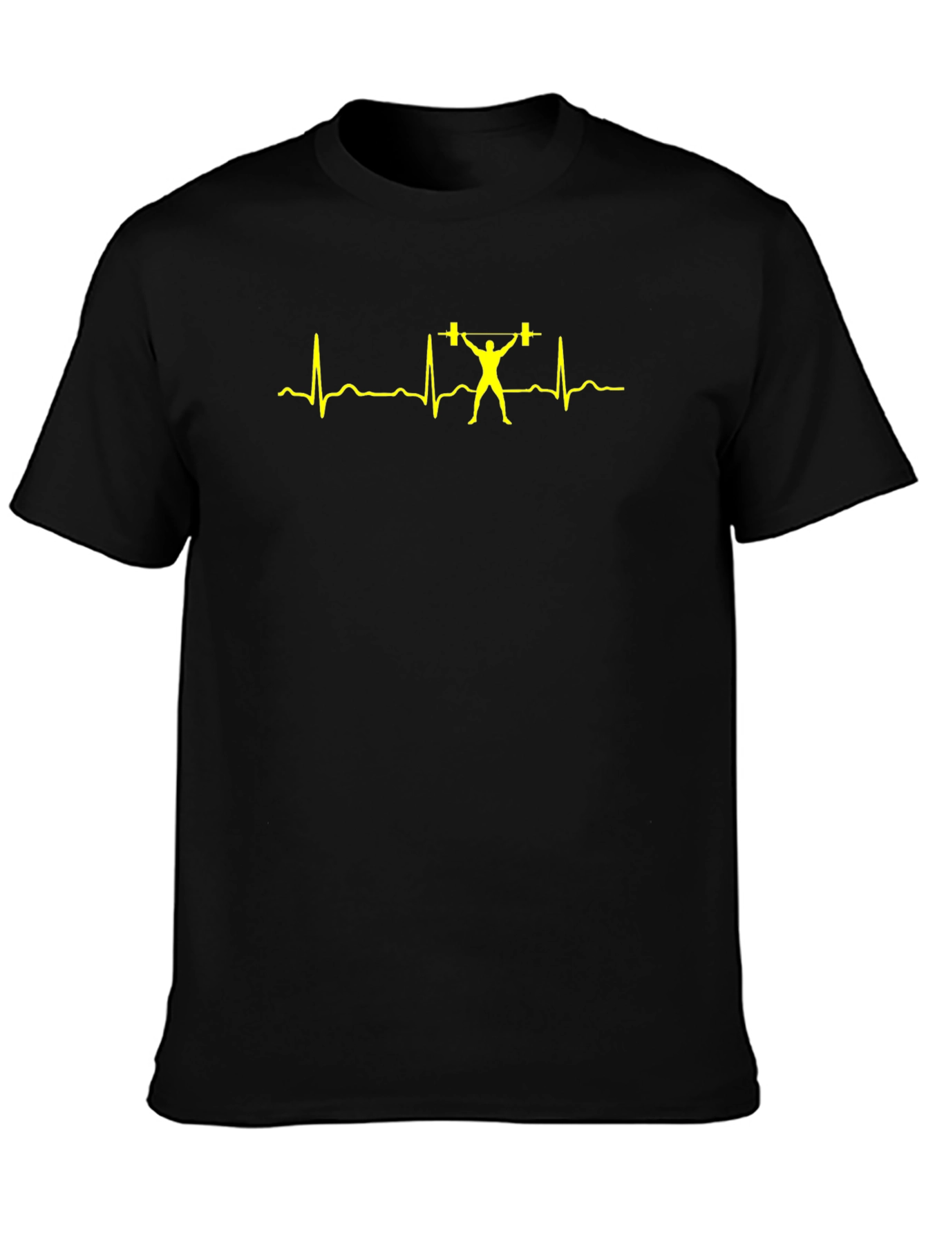 Weightlifting Heartbeat T-Shirt - Black