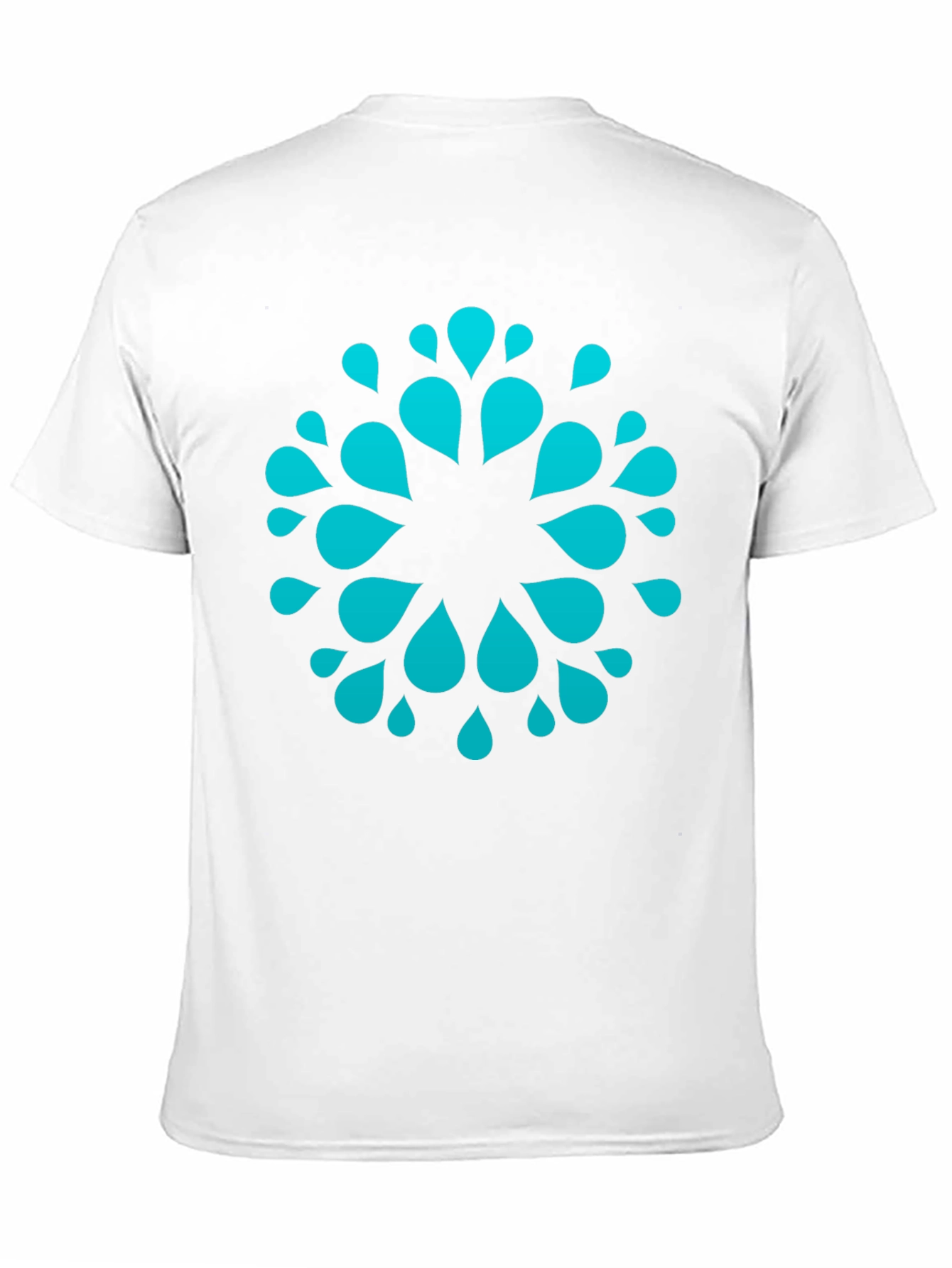 Abstract Waterdrop Graphic Tee - Modern Black T-Shirt