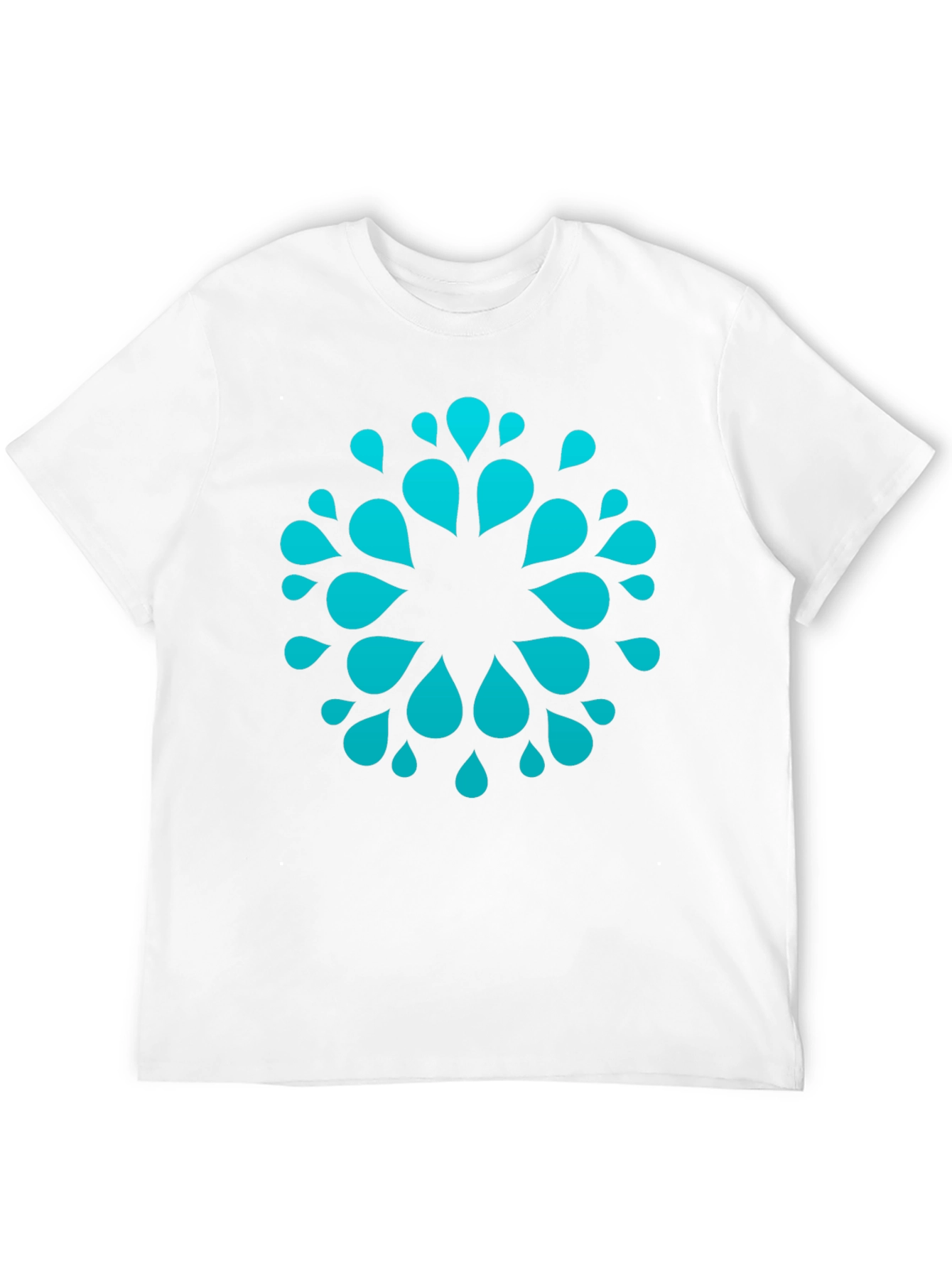 Abstract Waterdrop Graphic Tee - Modern Black T-Shirt